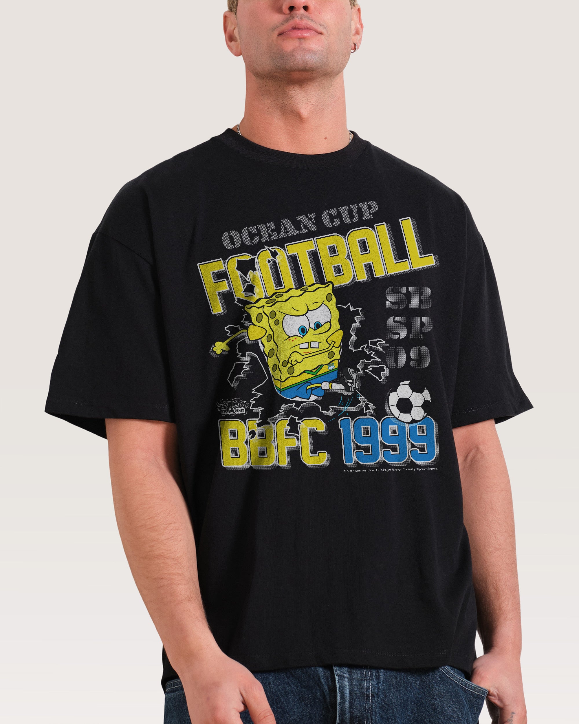 99 Champs Black Oversized Tee