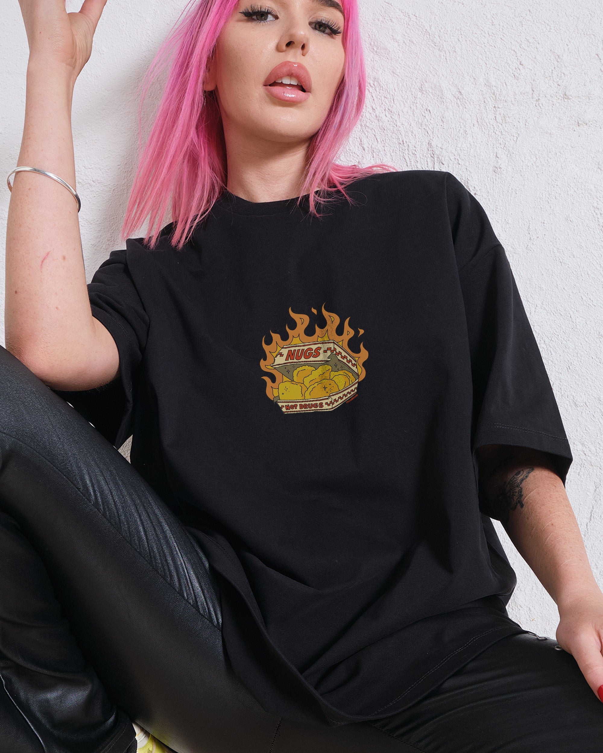 Nugs not Drugs Oversized Tee Australia Online Black