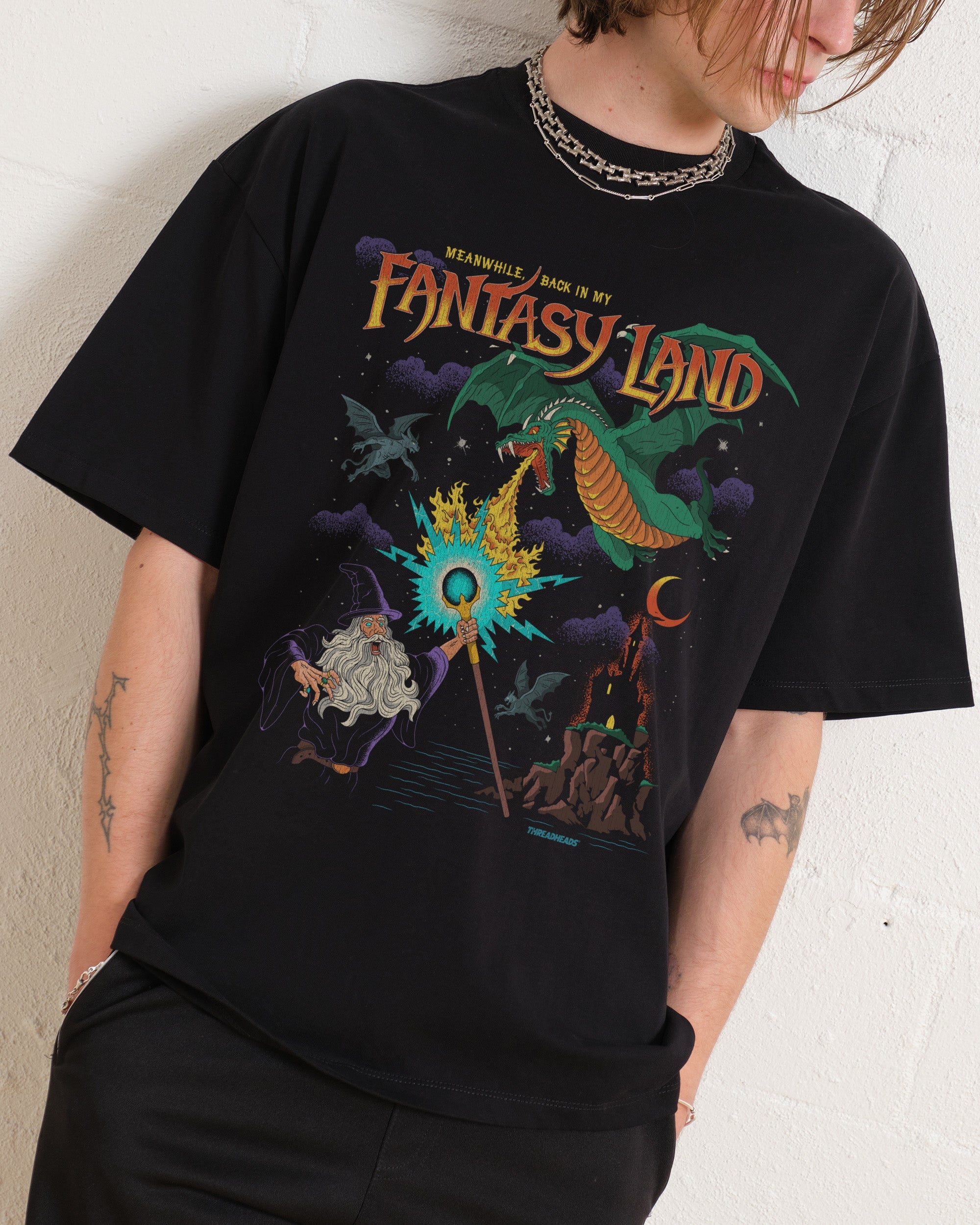 In My Fantasy Land Oversized Tee Australia Online Black