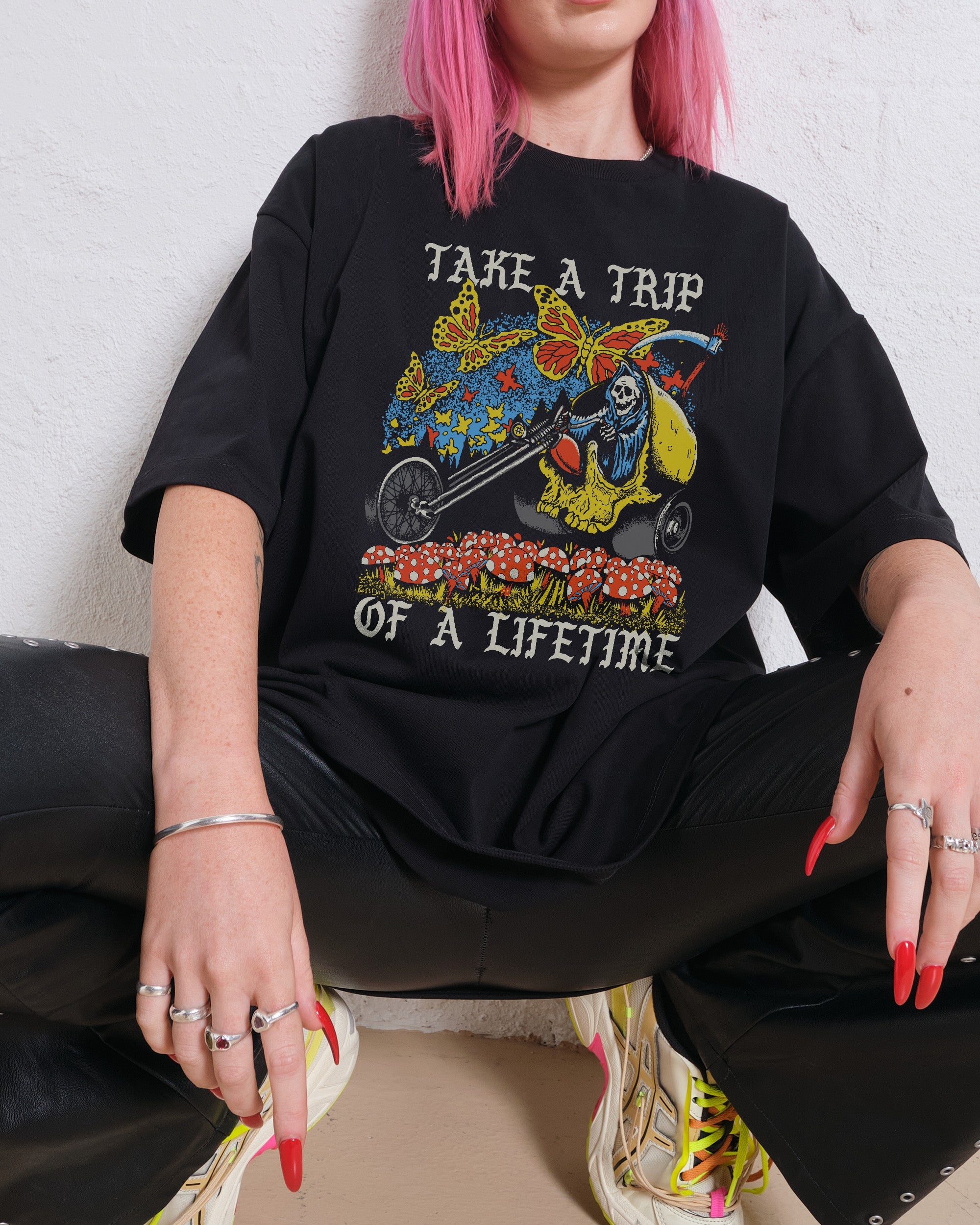 Take A Trip Oversized Tee Australia Online Black