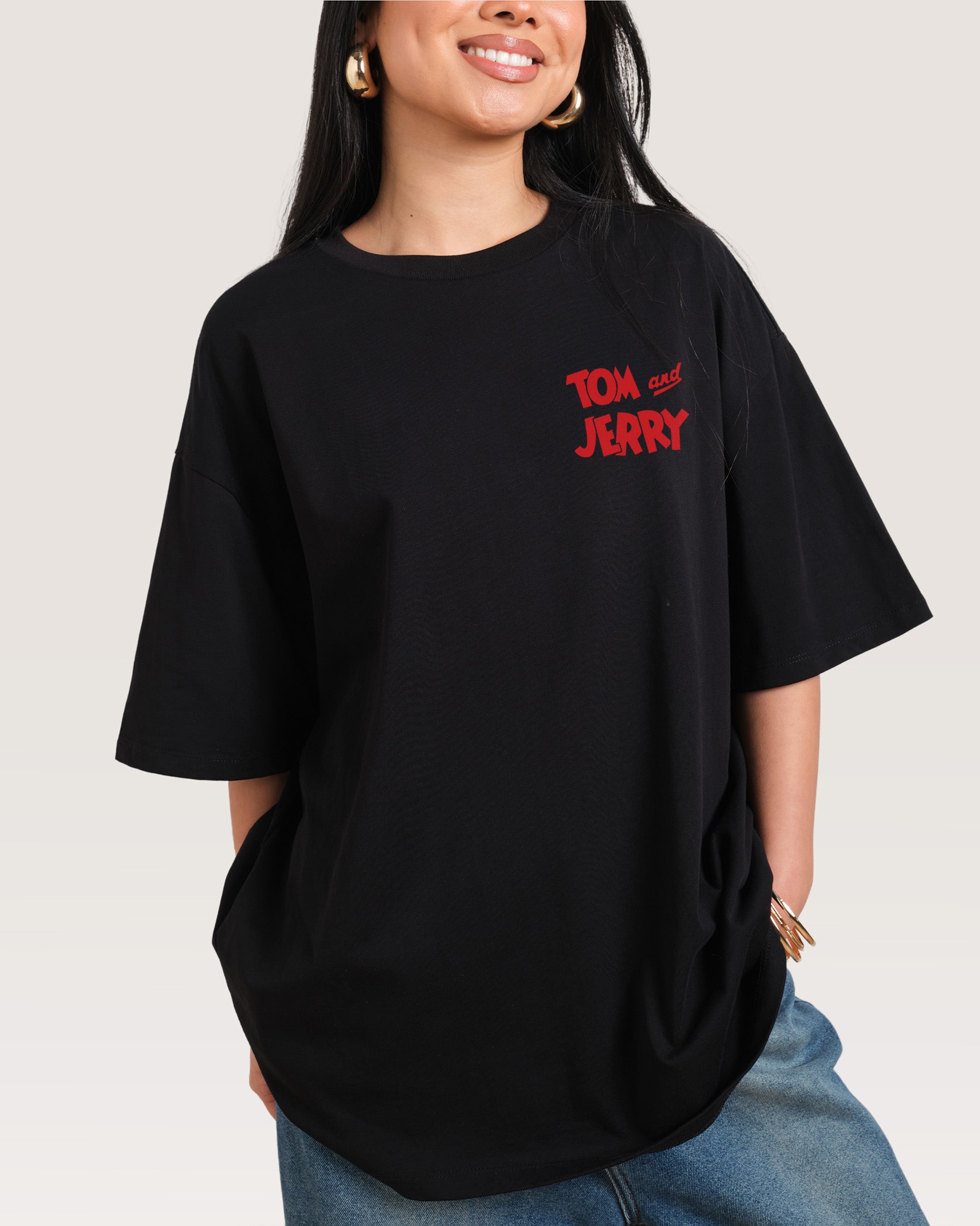 Troublesome Tom Black Oversized Tee