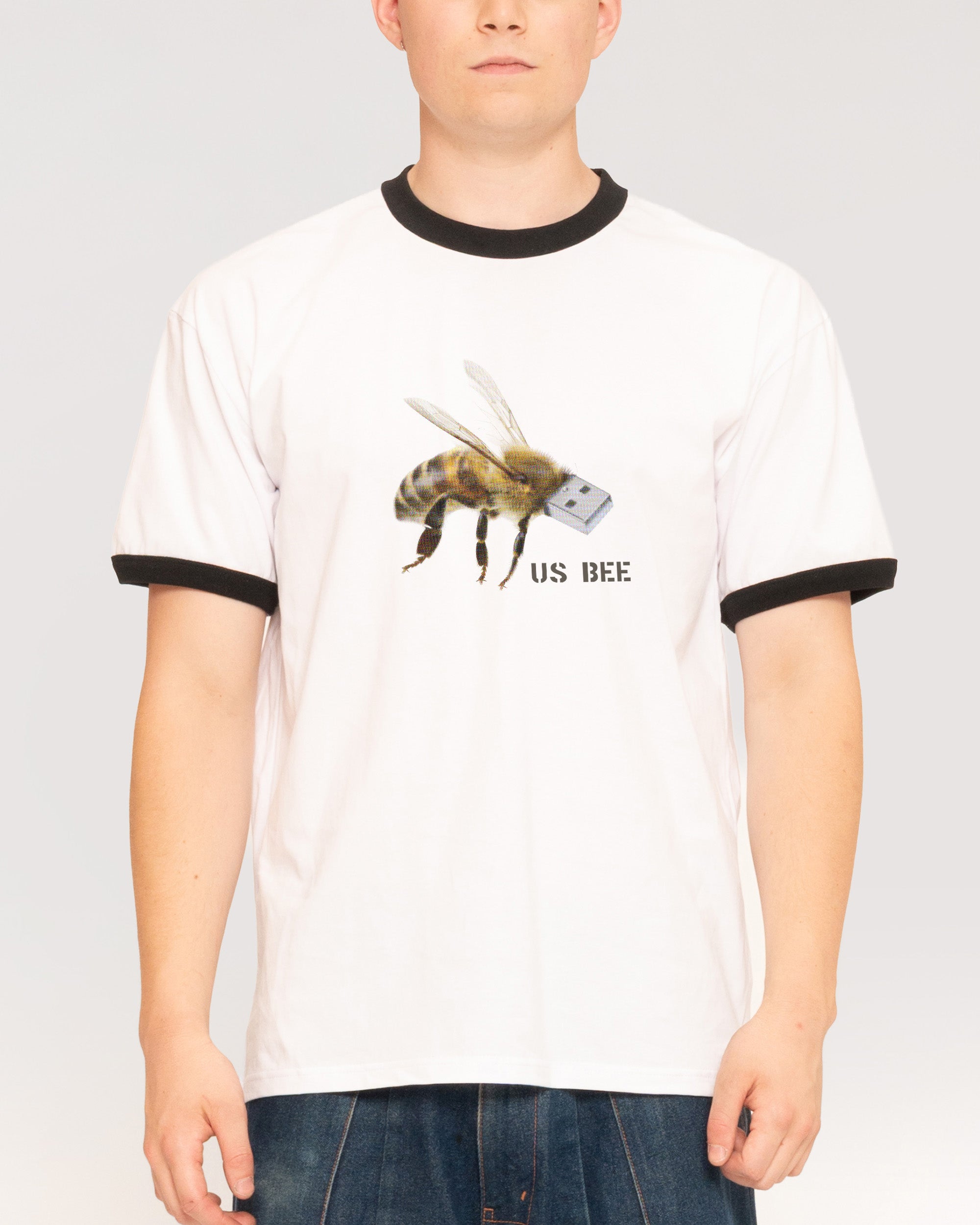 US BEE Black Ringer T-Shirt