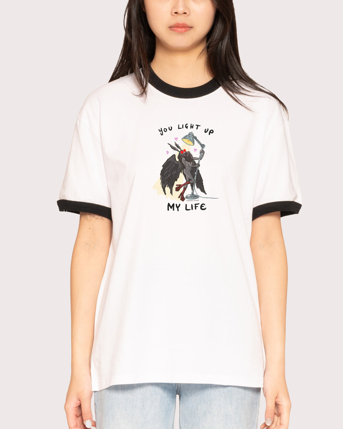 You Light Up My Life Black Ringer T-Shirt