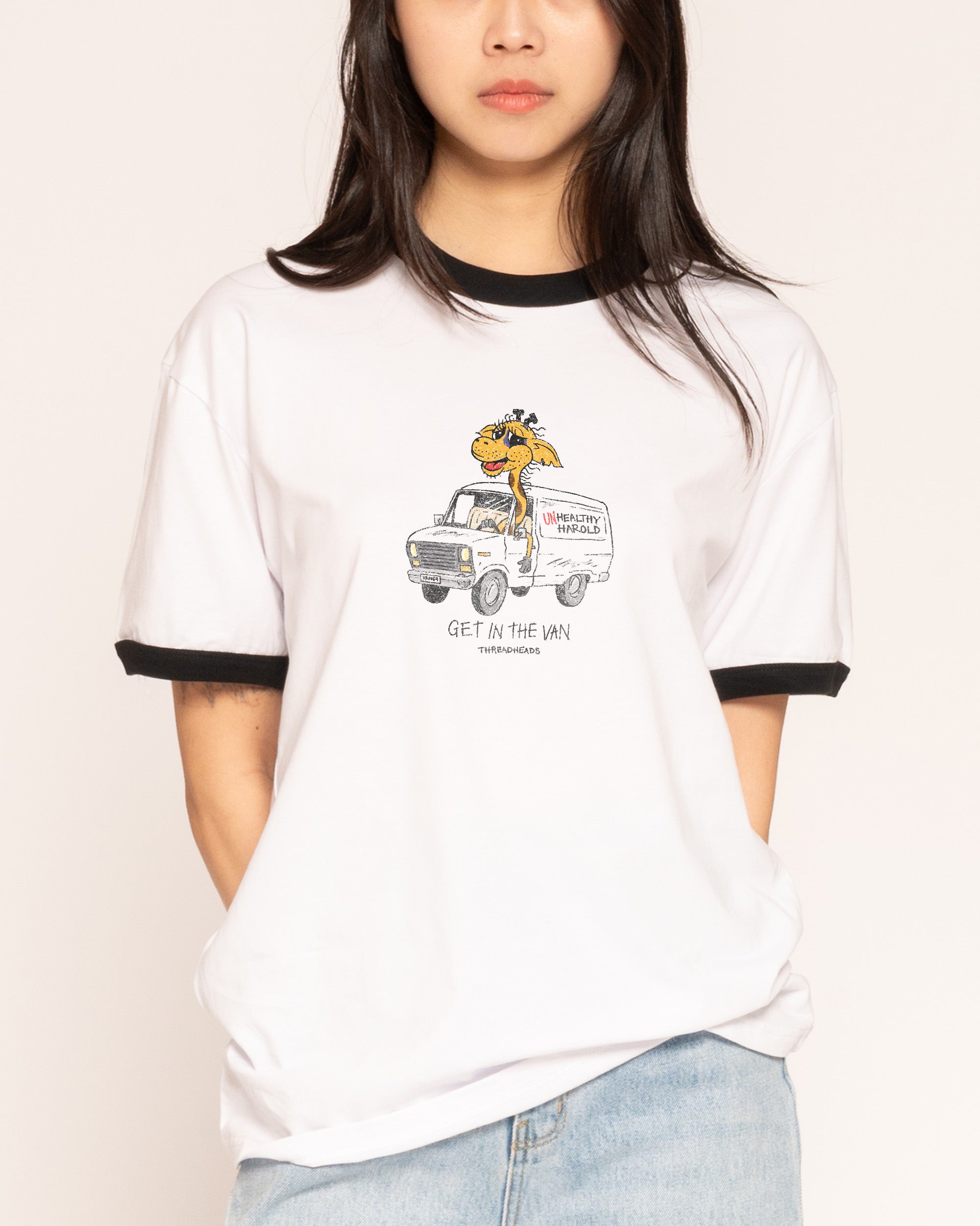 Get in the Van Black Ringer T-Shirt