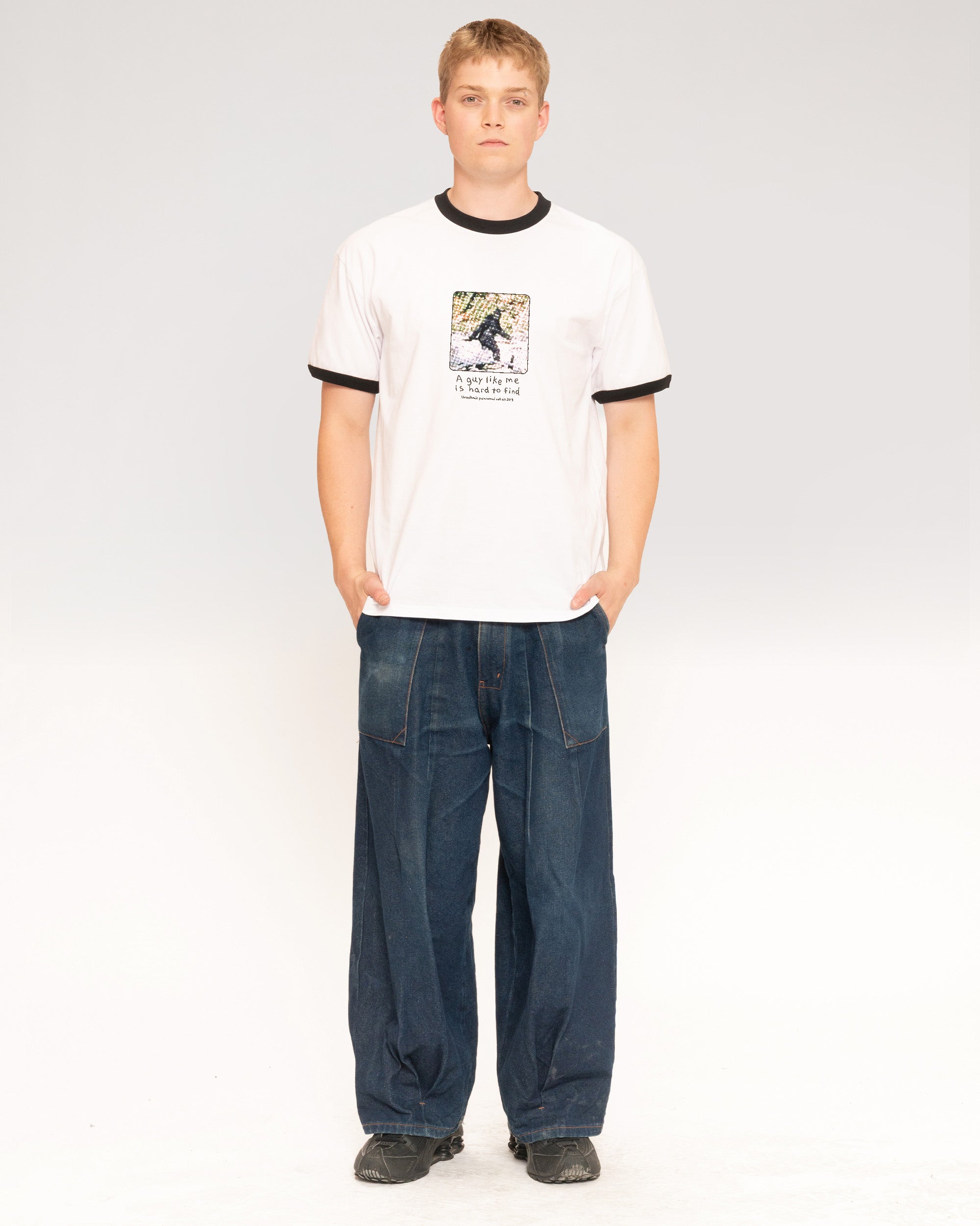 A Guy Like Me is Hard to Find Black Ringer T-Shirt