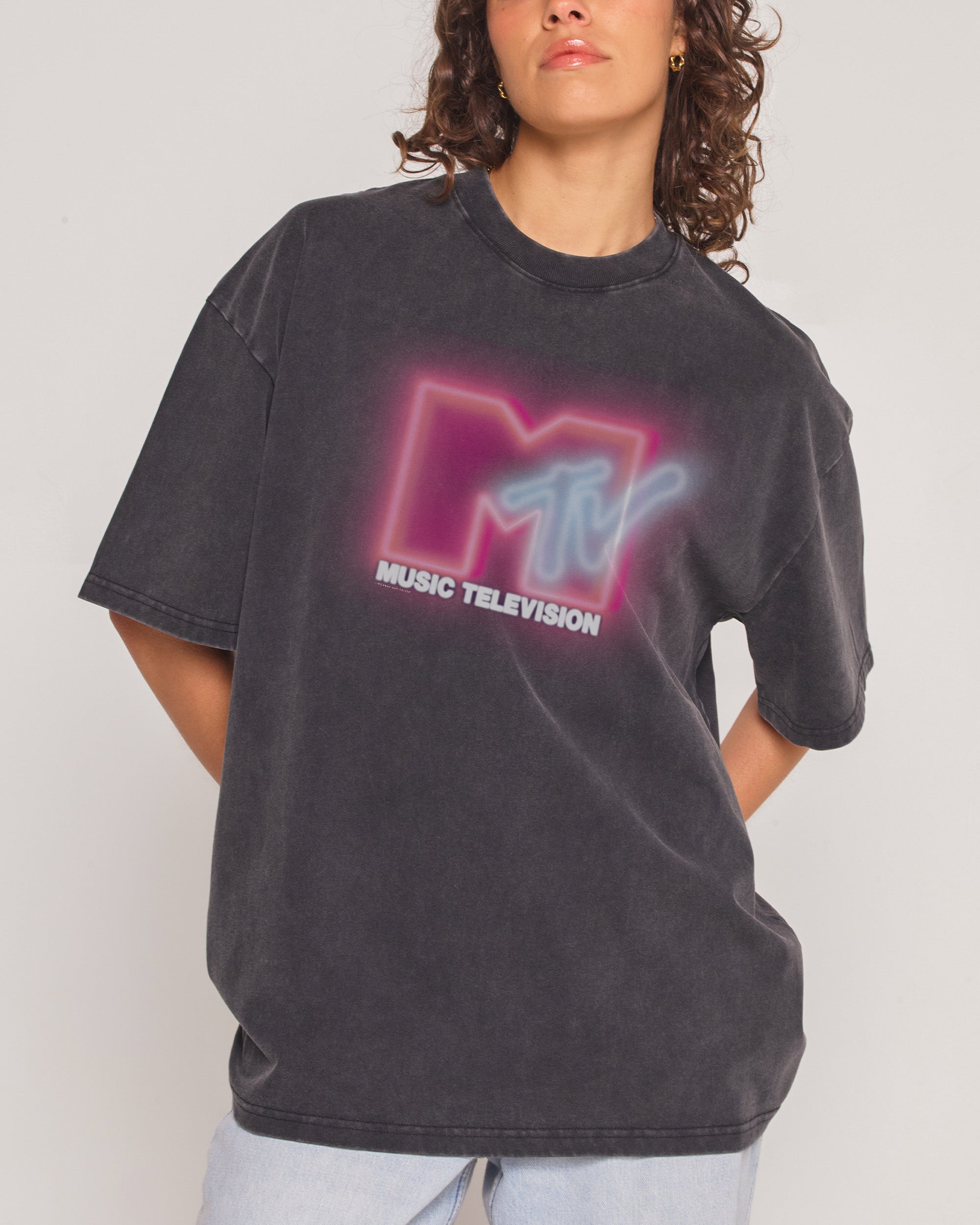 N*M様 everyone LOGO BY VINCENT L/S TEE AS Neon Mtv Logo Oversized Tee | Mtv | Threadheads UK