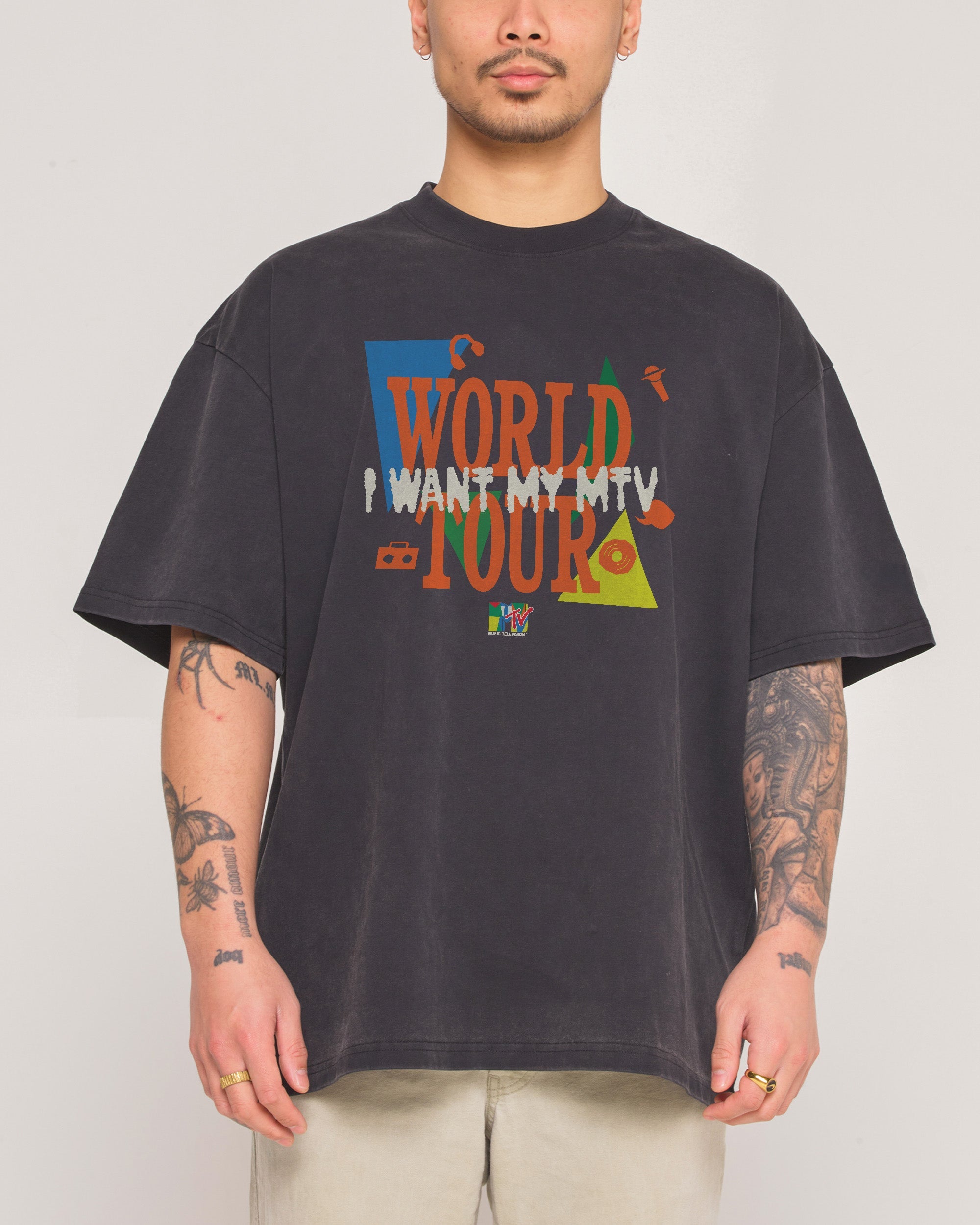 MTV World Tour Black Wash Tee