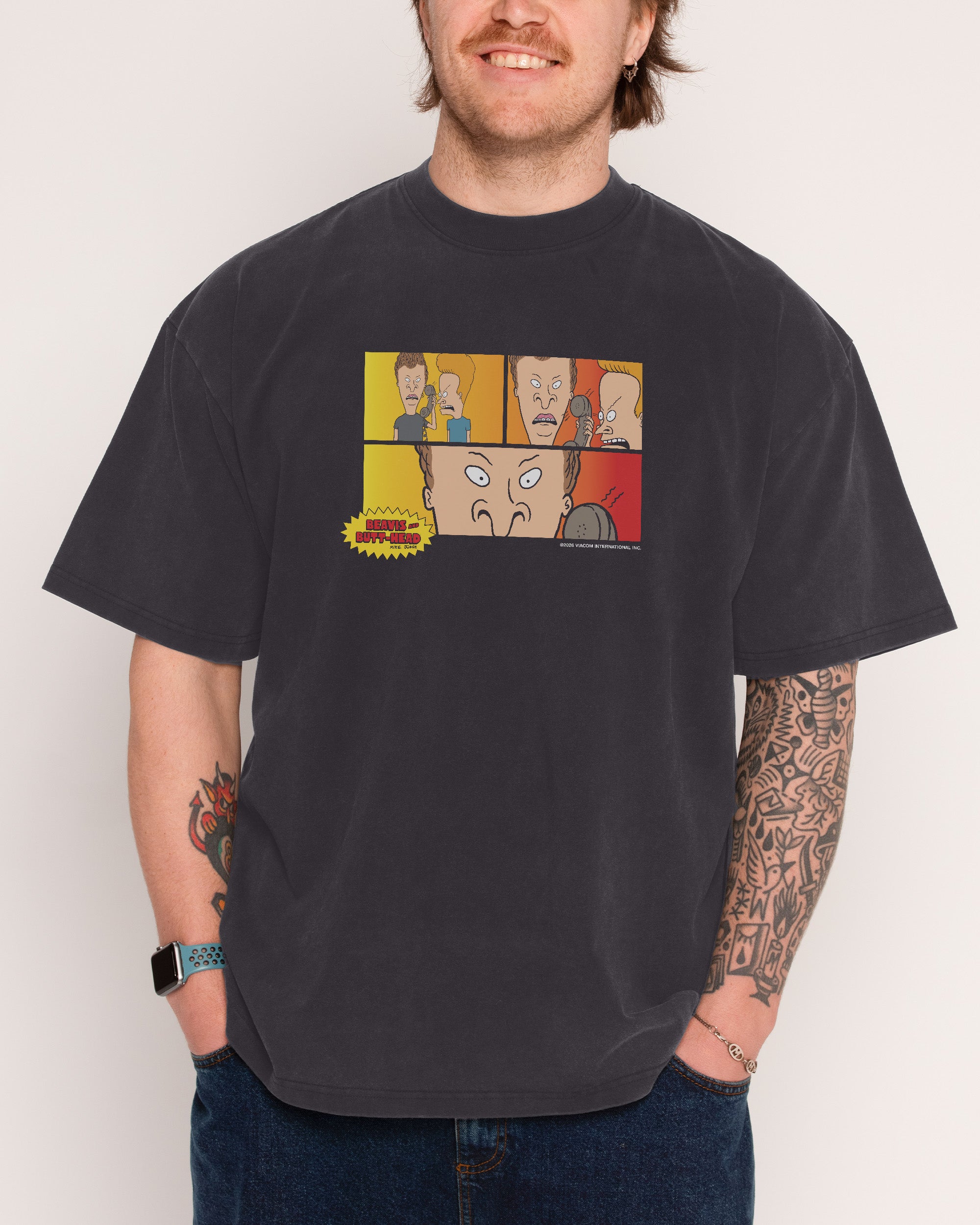 Couch Life Black Wash Tee