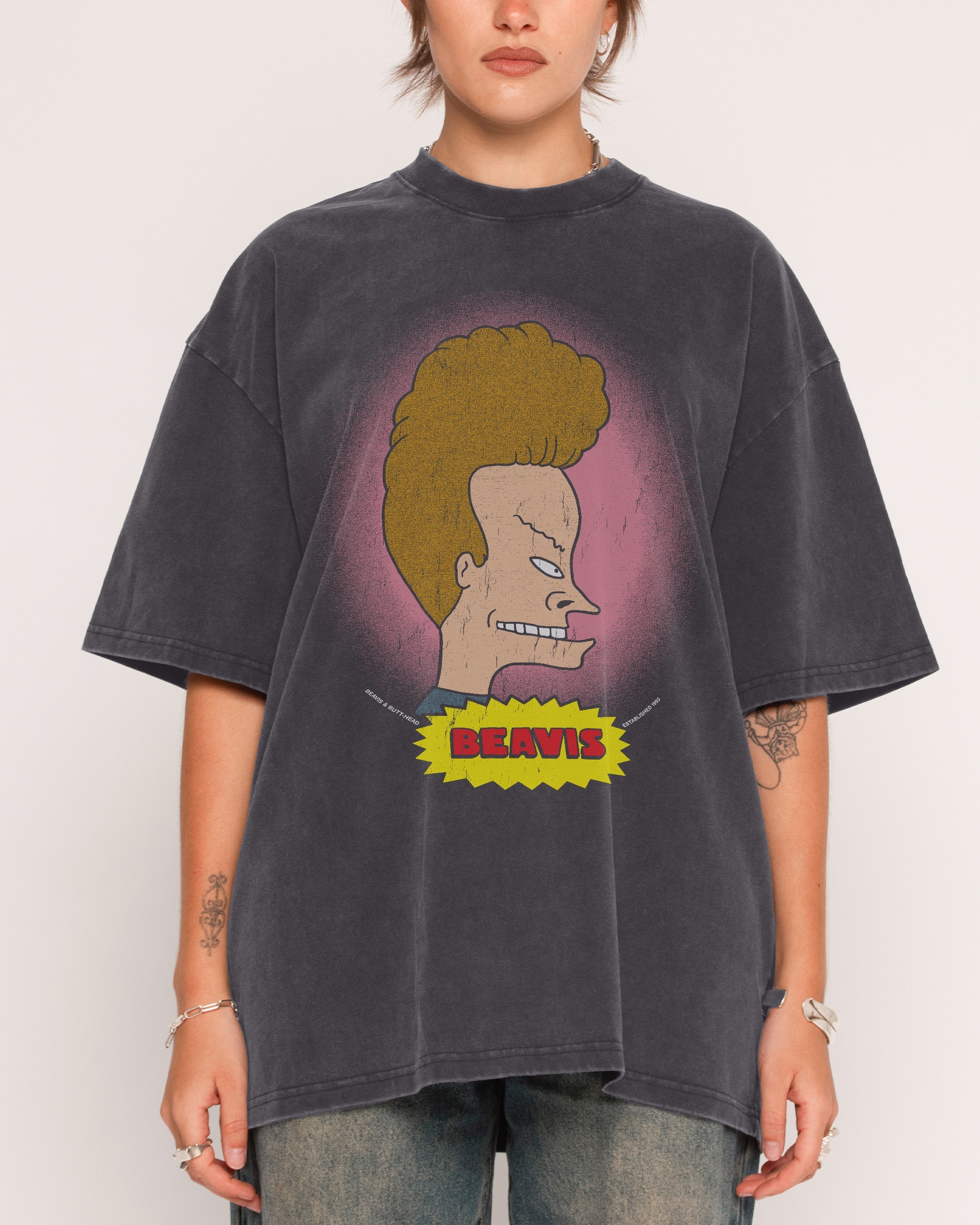 Face Off Oversized Tee | Beavis And Butt-Head | Threadheads USA