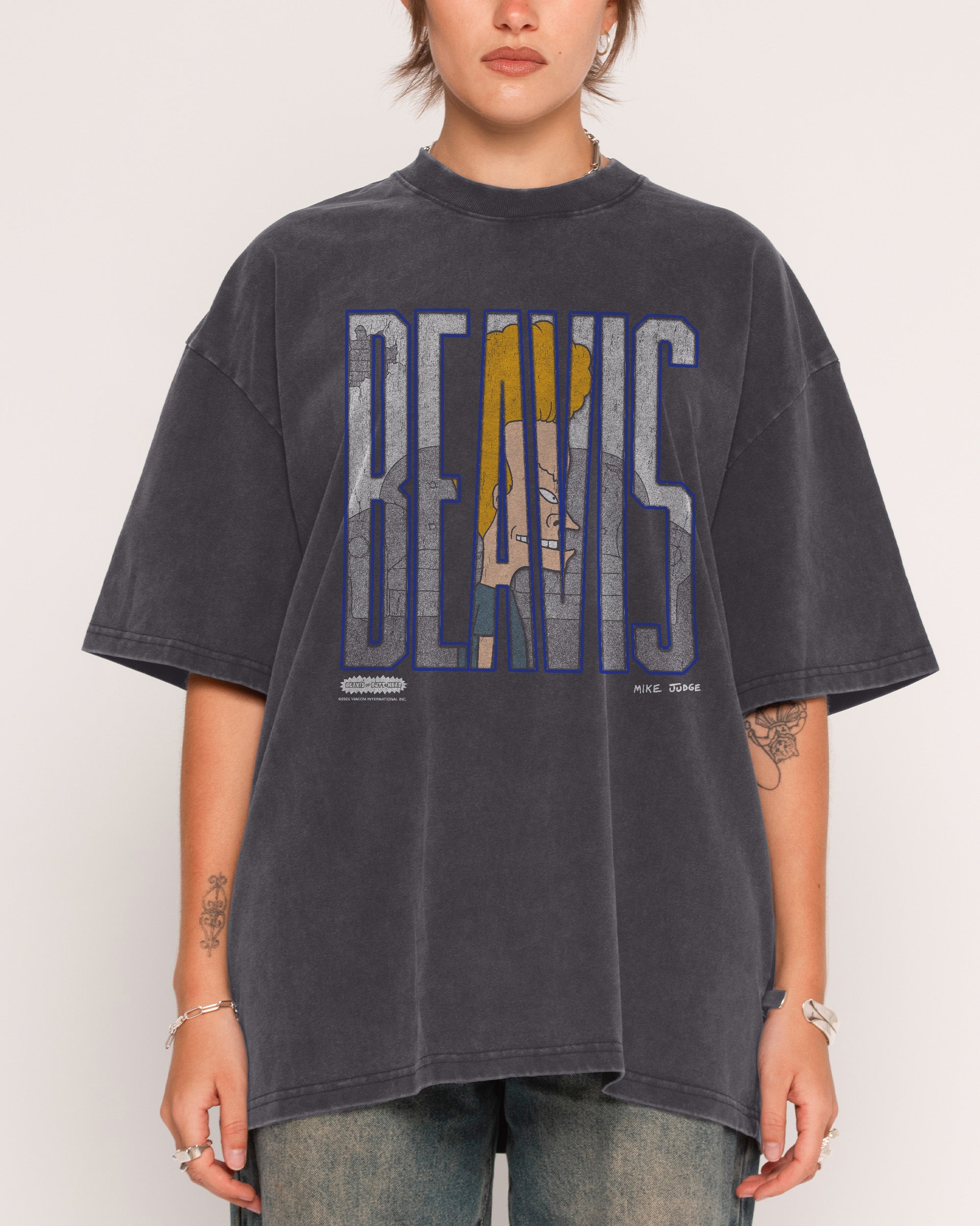 Beavis Black Wash Tee