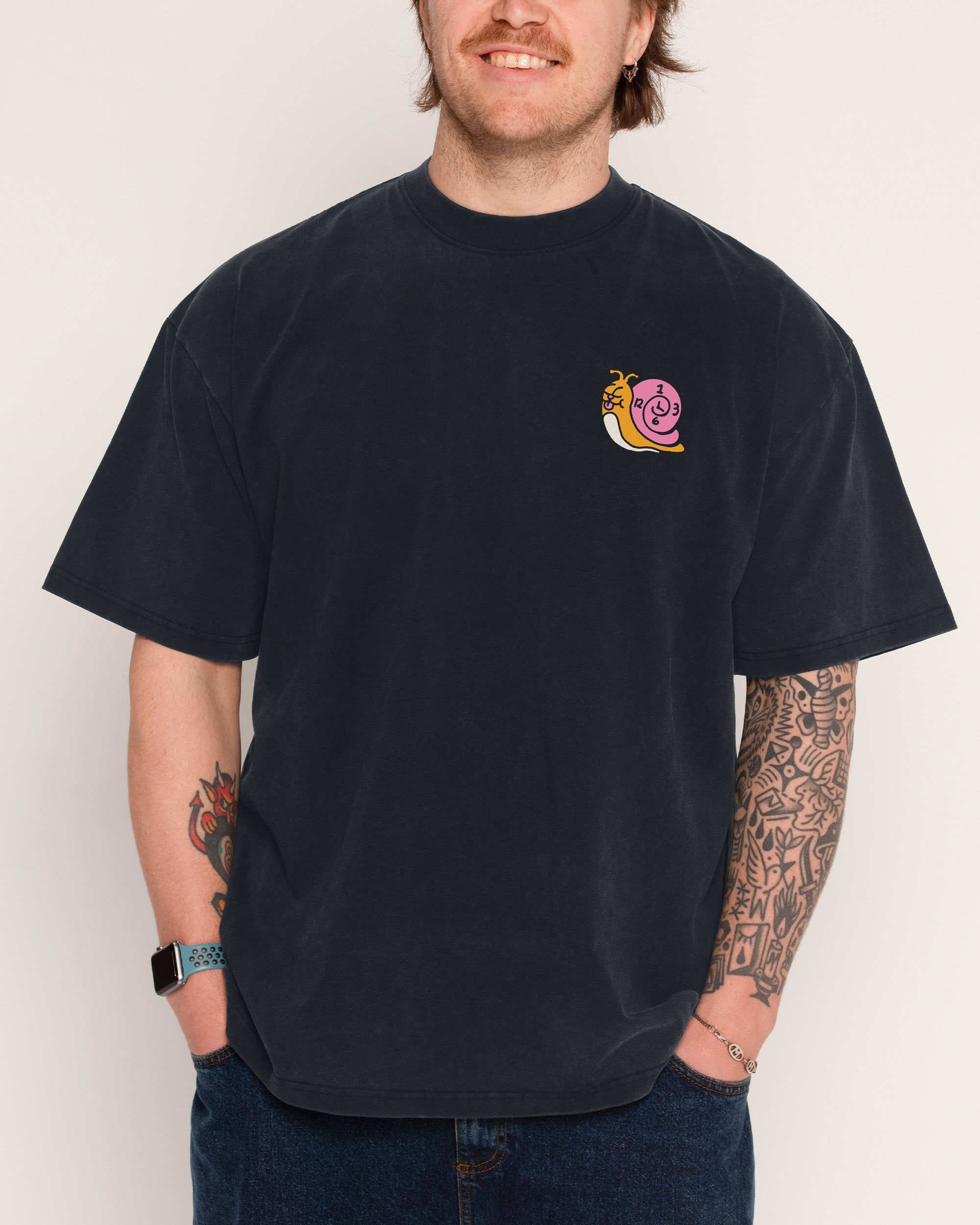 Time Is On My Side Front And Back Oversized Tee | Threadheads USA