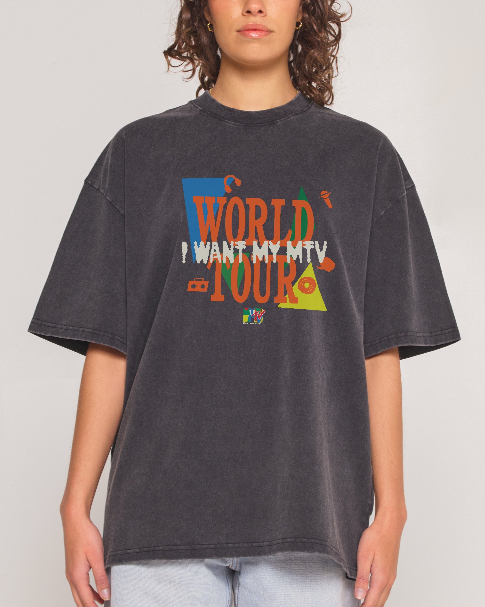 MTV World Tour Black Wash Tee