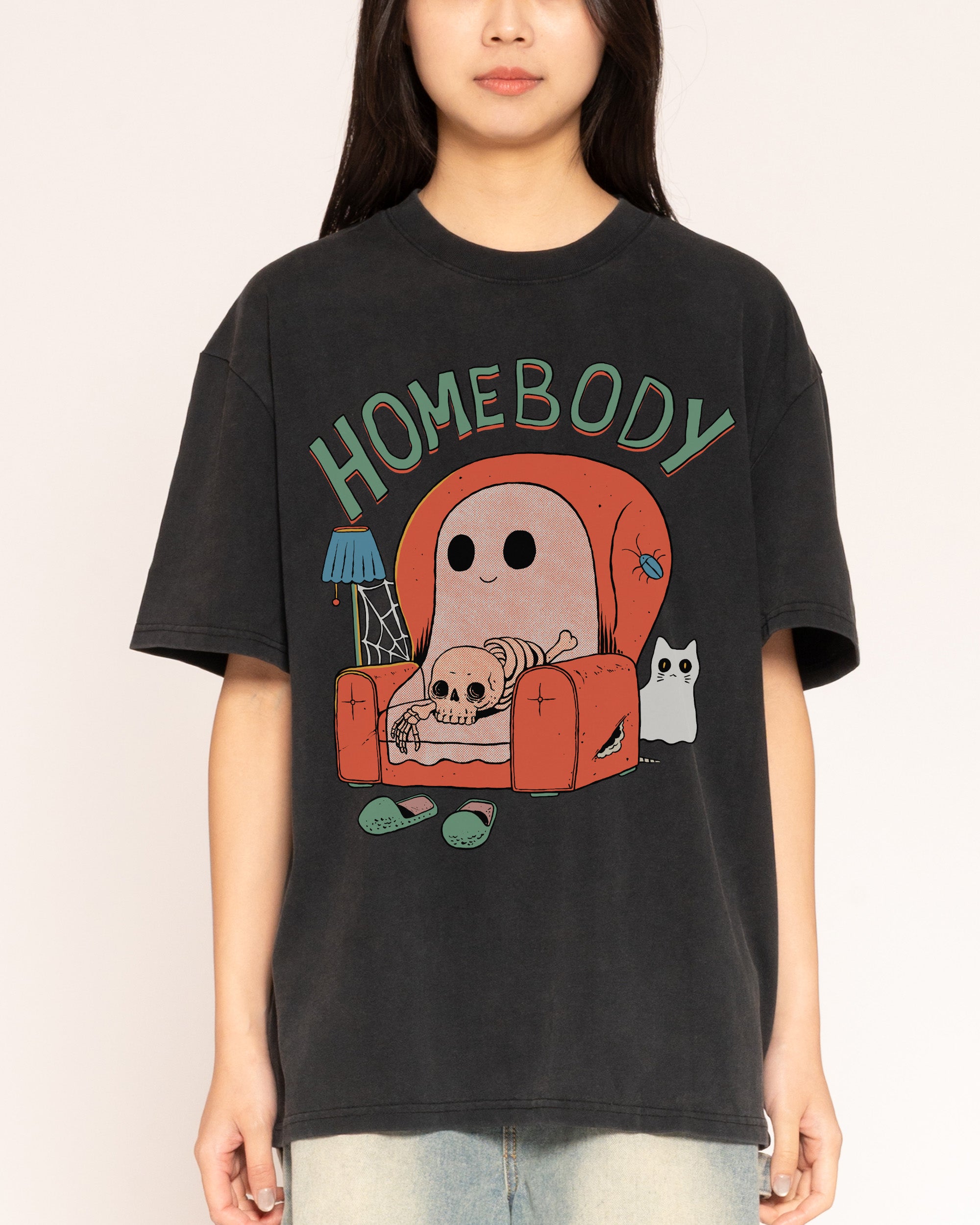 Homebody Black Oversized Tee