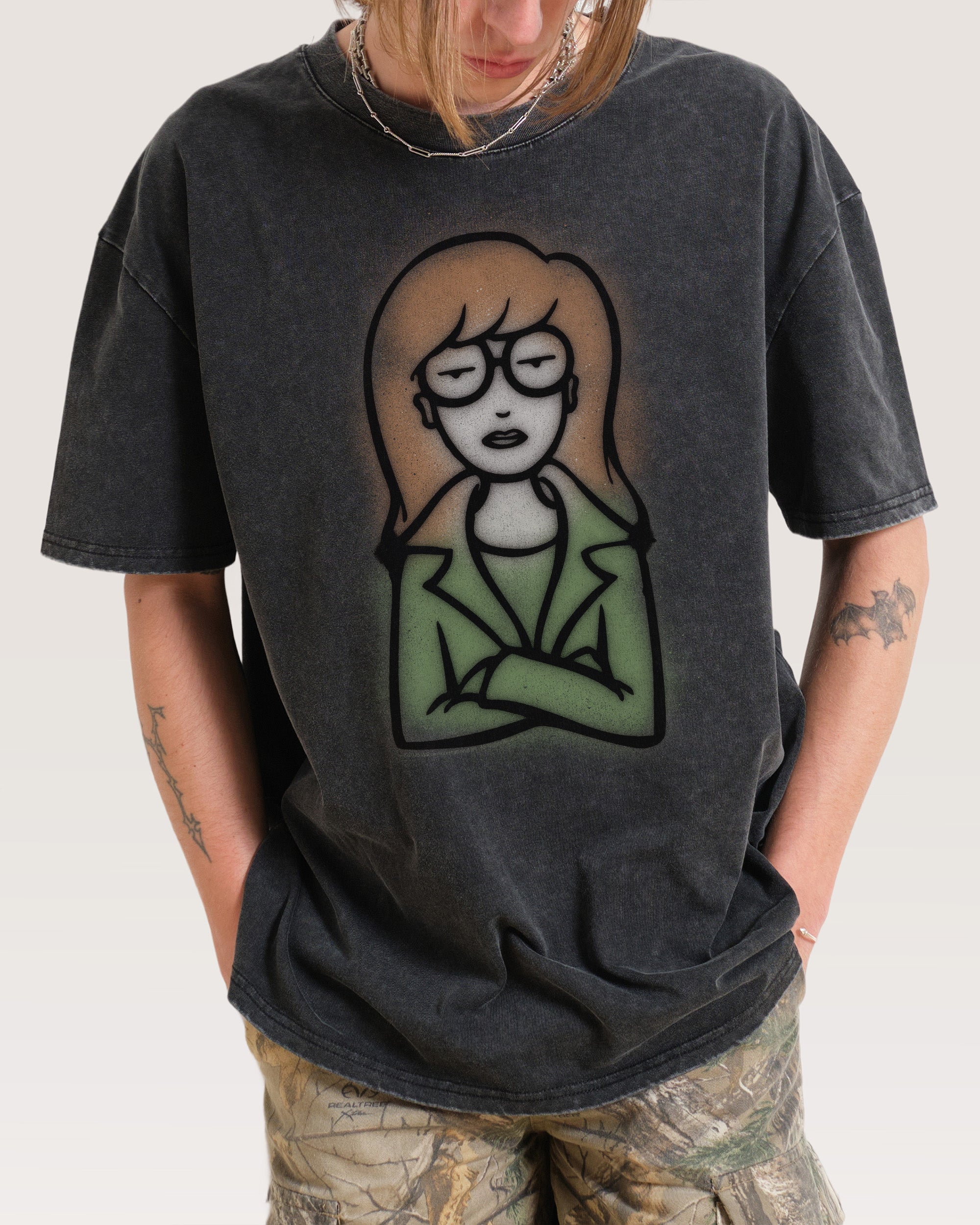 Go To Hell Black Wash Tee