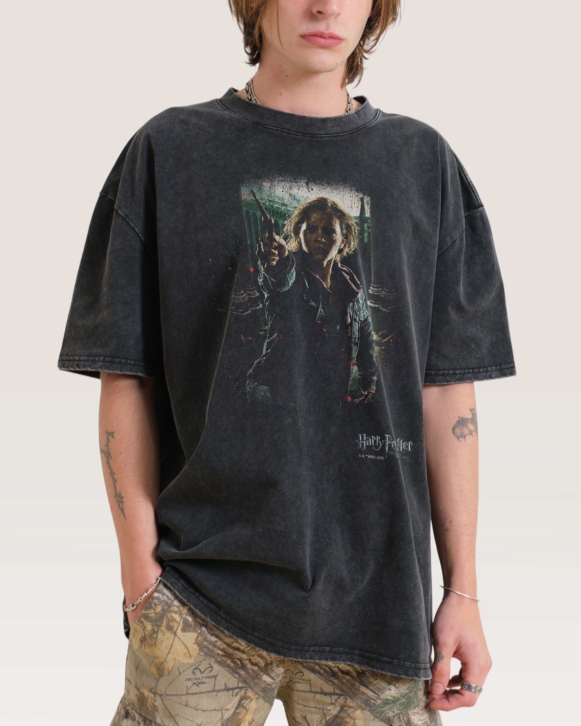 Hermione Black Wash Tee