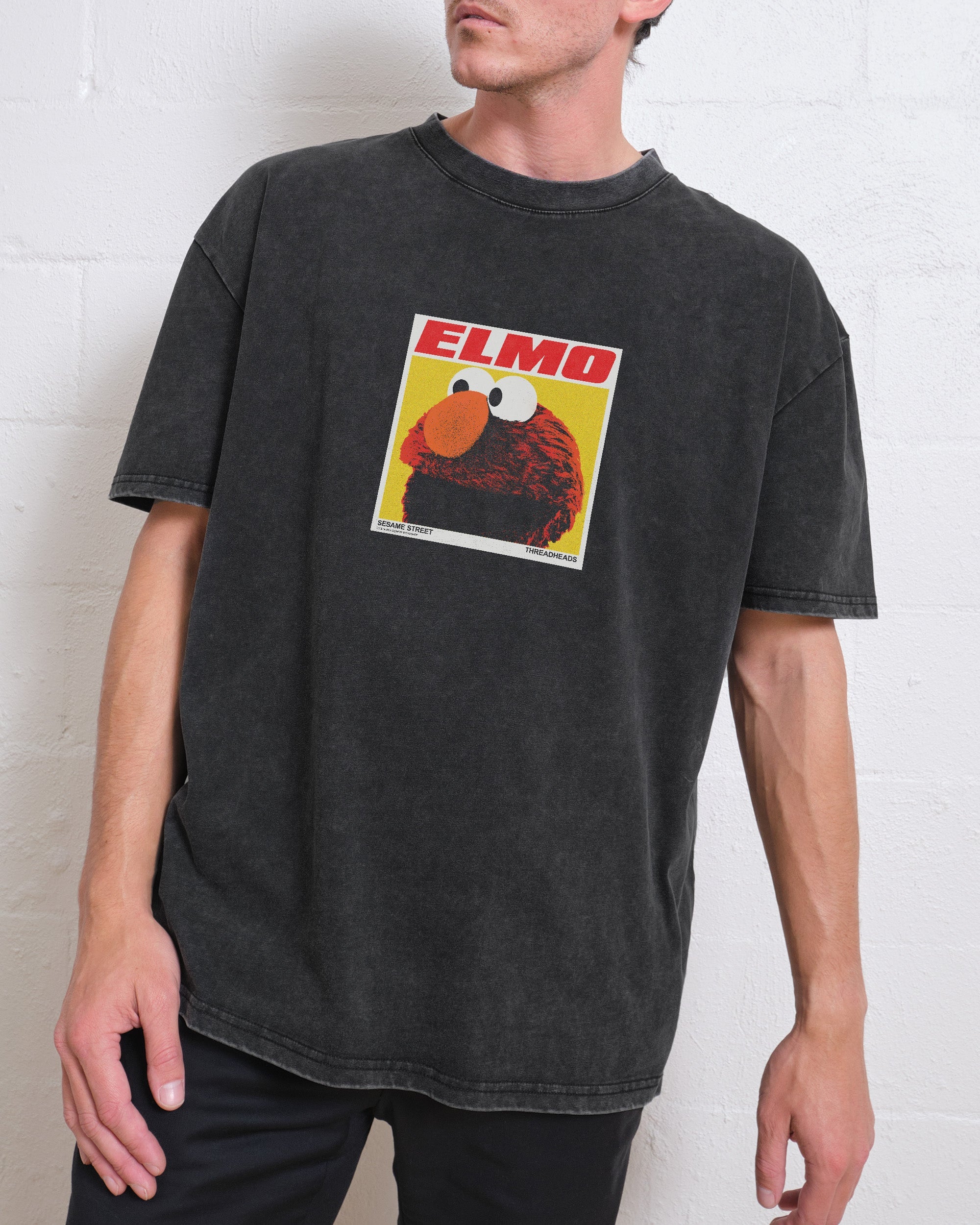 Elmo's Greatest Hits Wash Tee Australia Online Black Stone