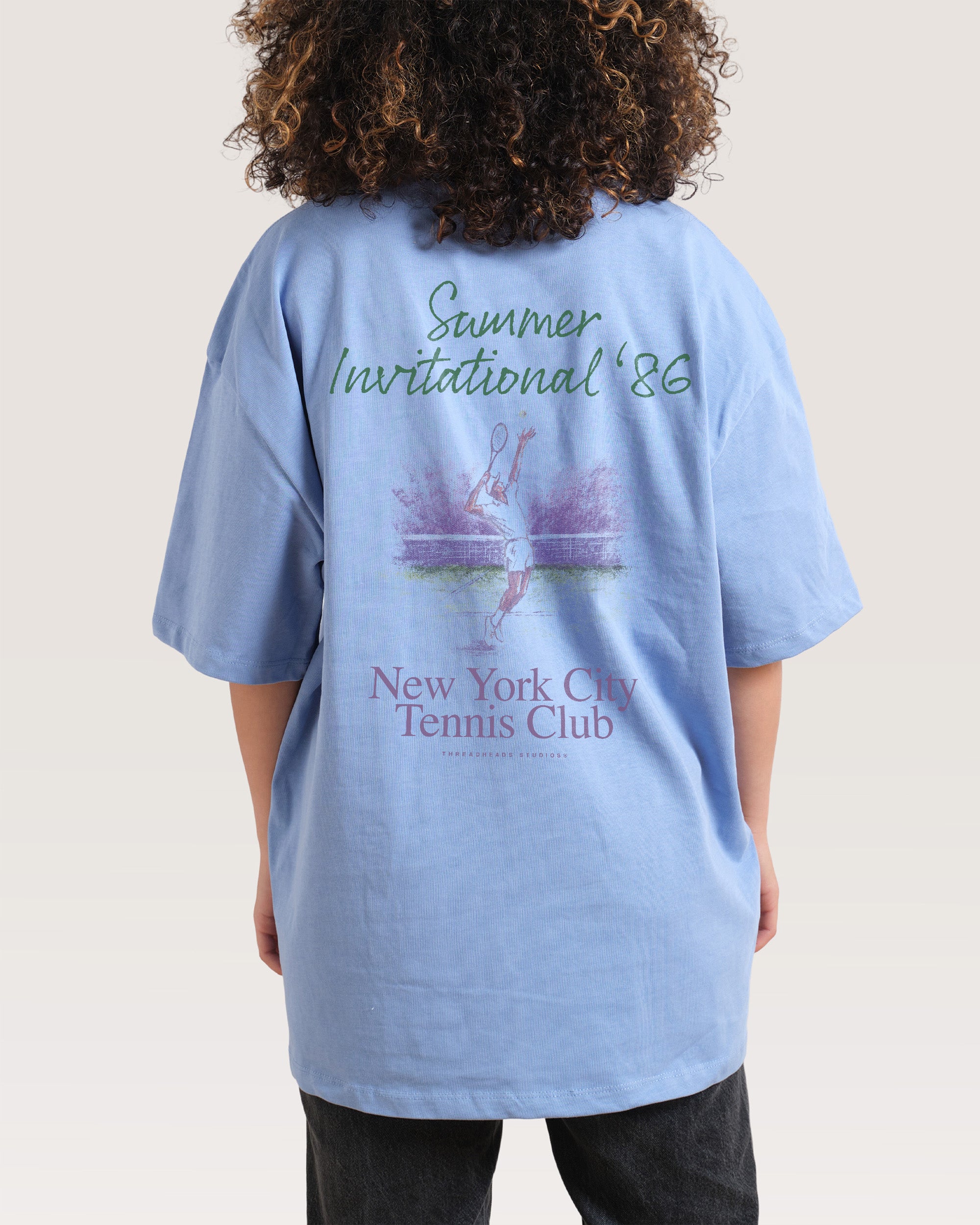 NYC Tennis Club Blue Oversized Tee