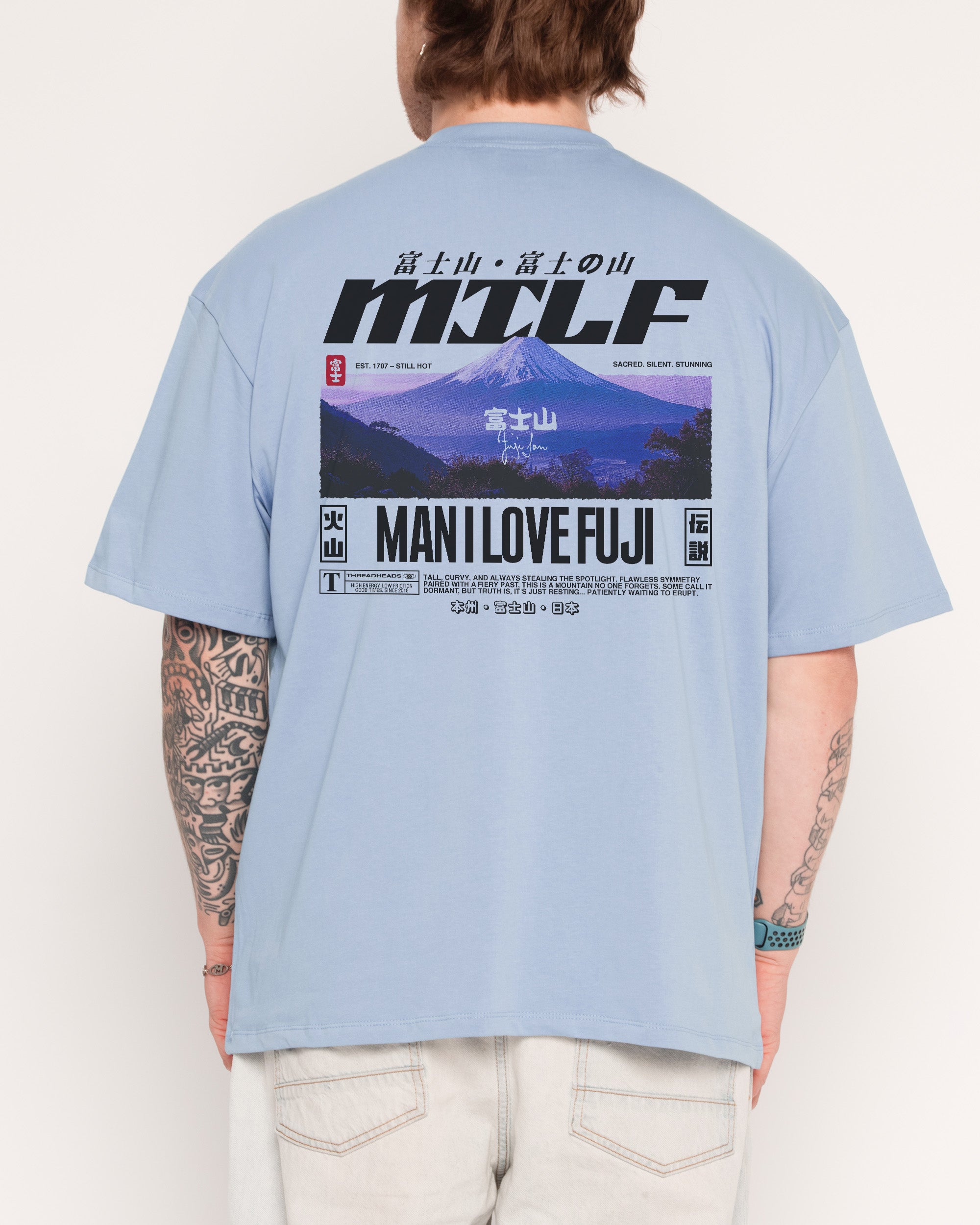 MILF Fuji Blue Oversized Tee