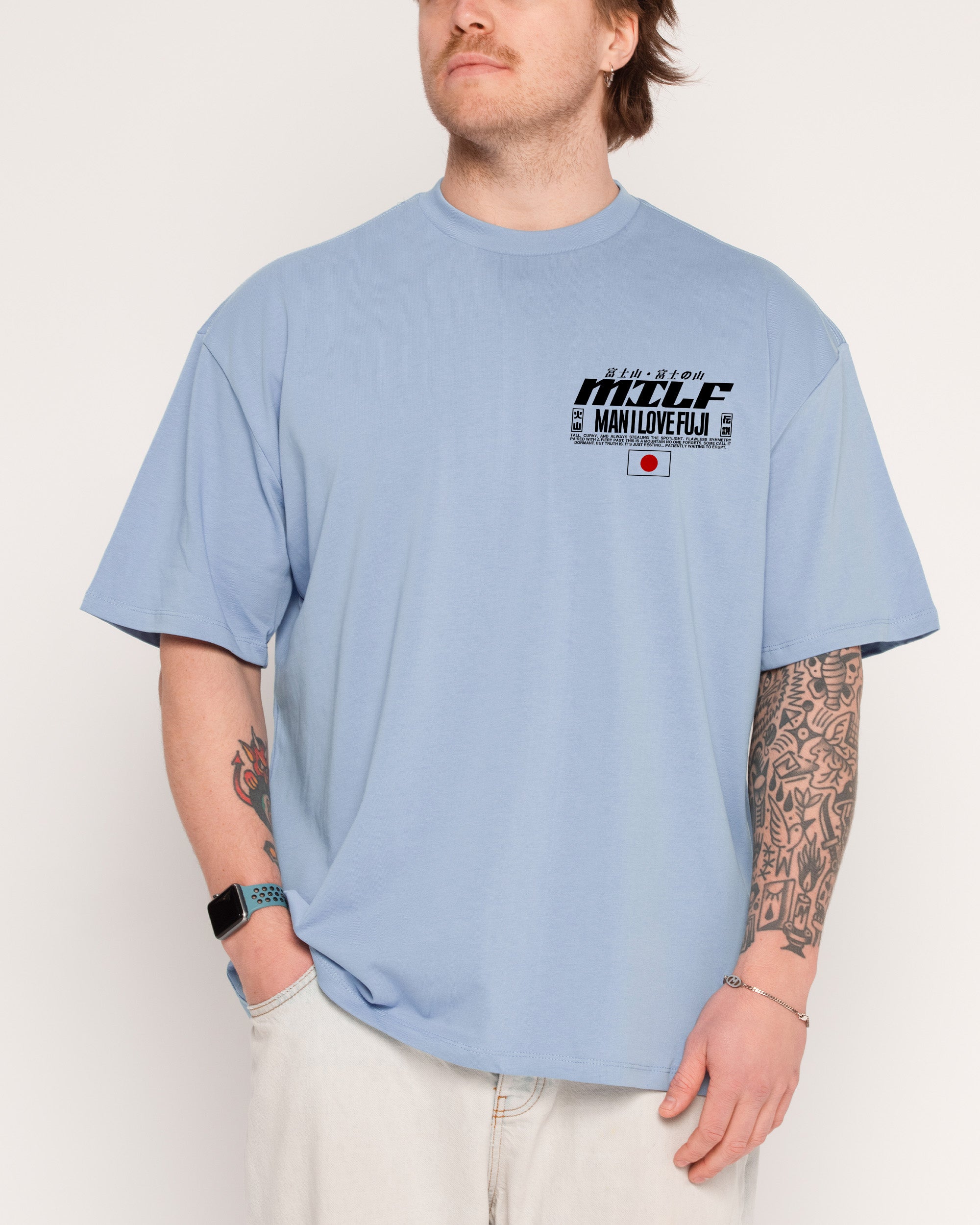 MILF Fuji Blue Oversized Tee