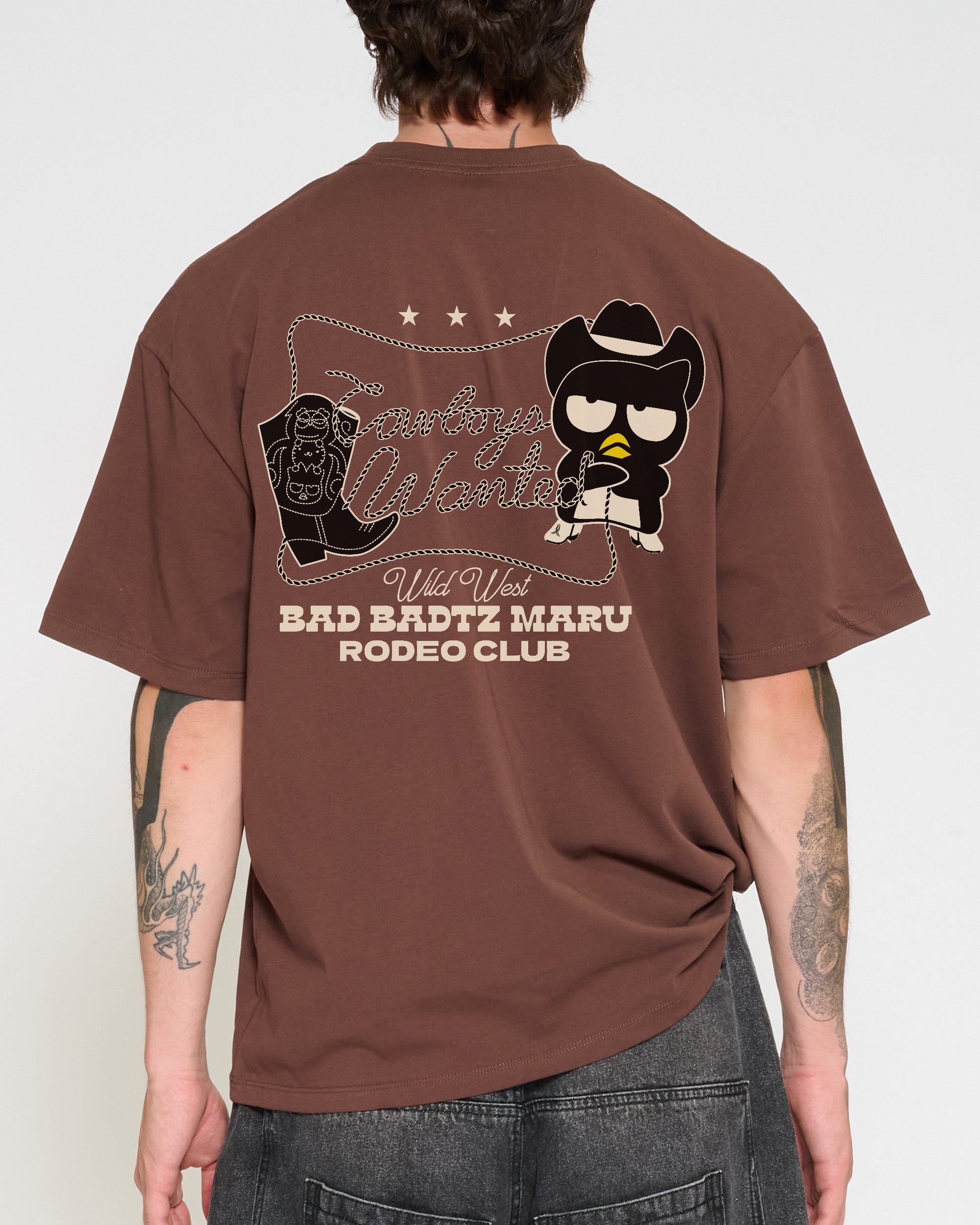 Bad Badtz-Maru Rodeo Club Oversized Tee Official Hello Kitty and Friends collab Threadheads