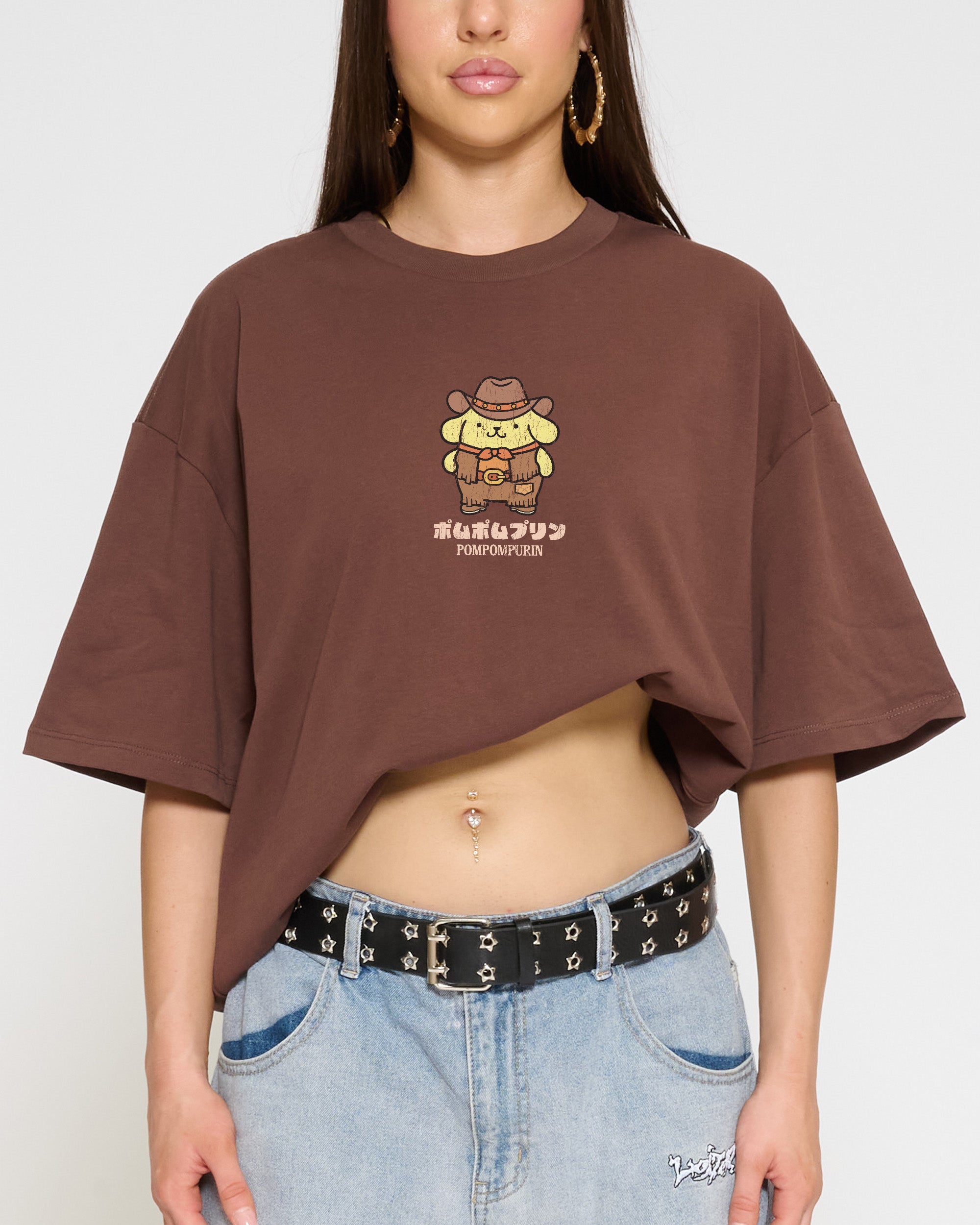 Pompompurin Yeehaw Oversized Tee Official Hello Kitty and Friends collab Threadheads