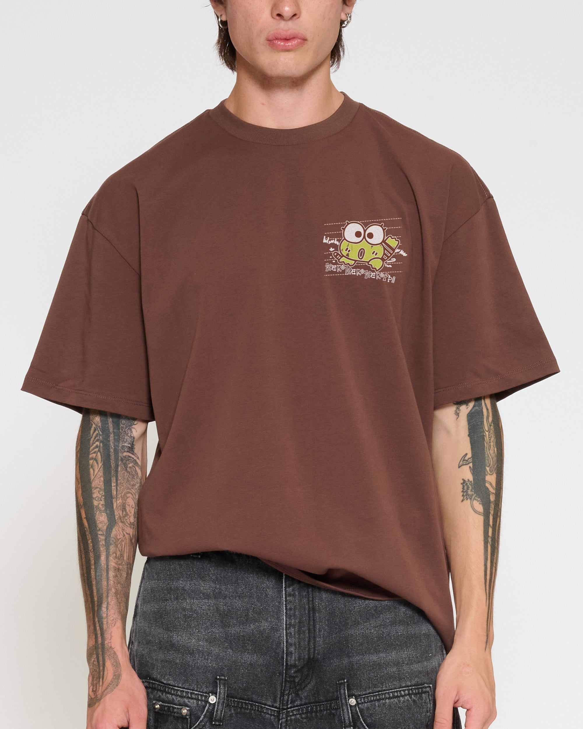 Keroppi Scribble Oversized Tee Official Hello Kitty and Friends collab Threadheads