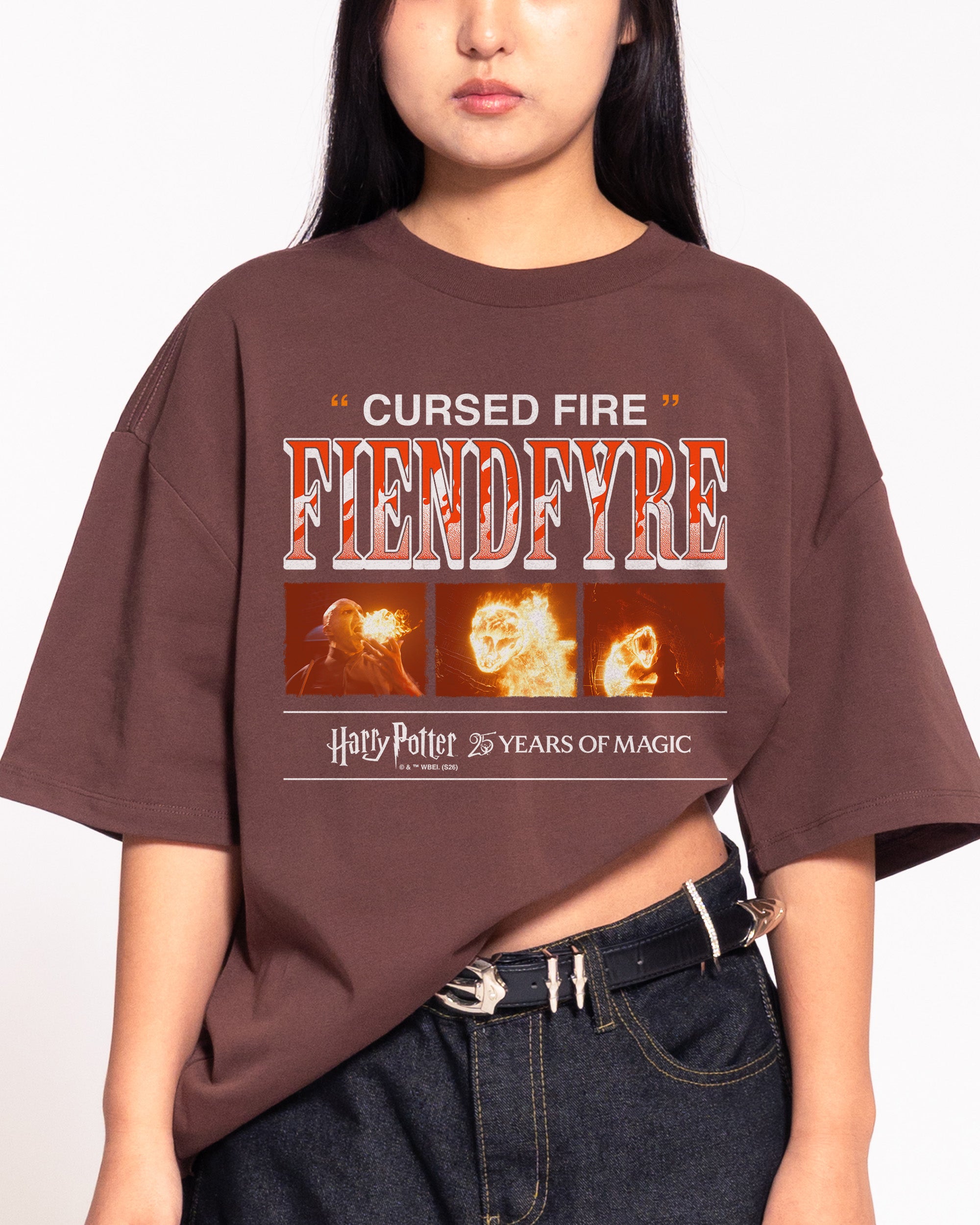 Fiendfyre Brown Oversized Tee