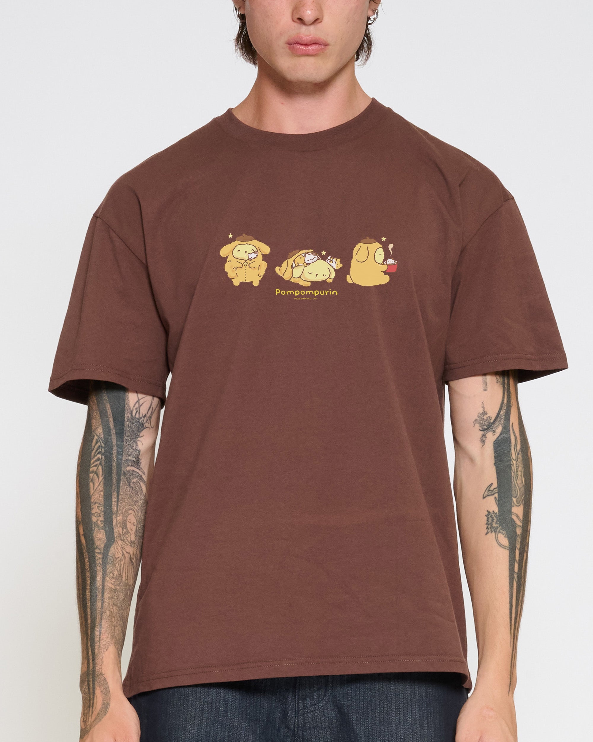 Pompompurin Nap T-Shirt Official Hello Kitty and Friends collab Threadheads