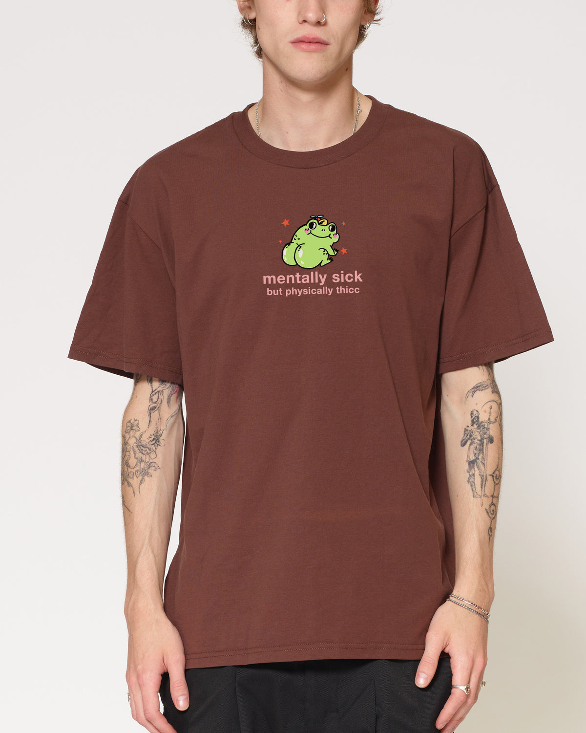 Mentally Sick Brown T-Shirt