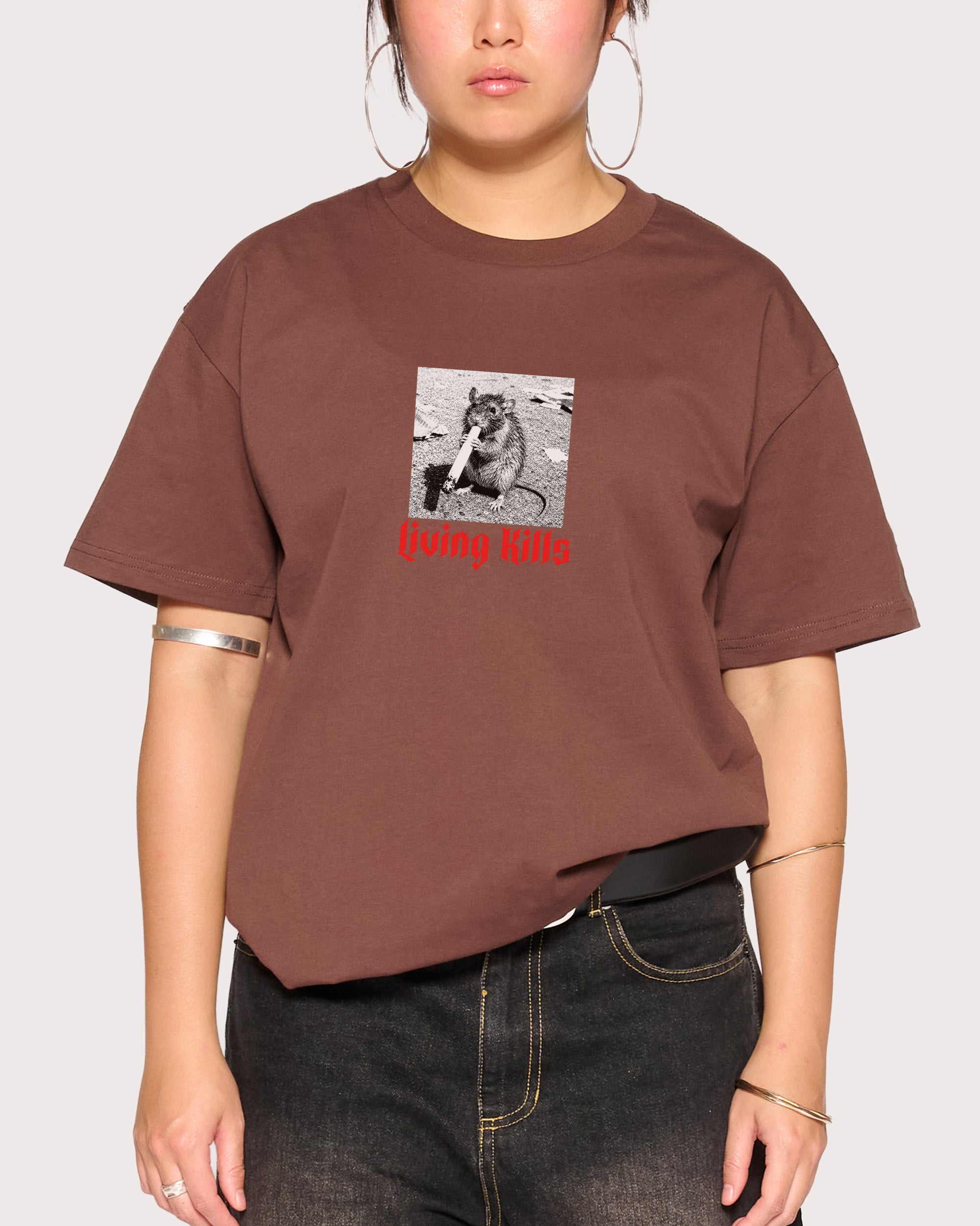 Living Kills Brown T-Shirt