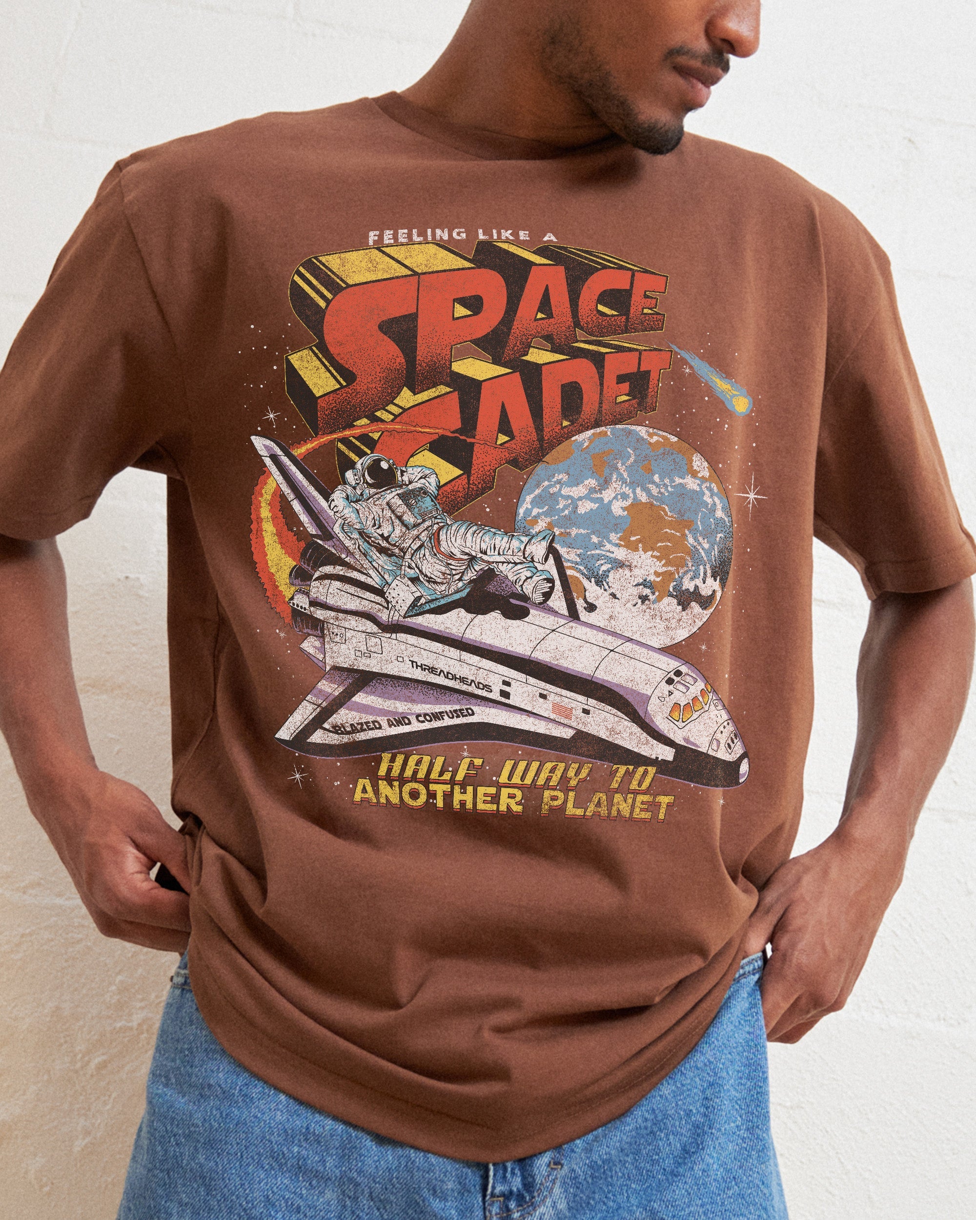 Space Cadet T-Shirt Australia Online Brown