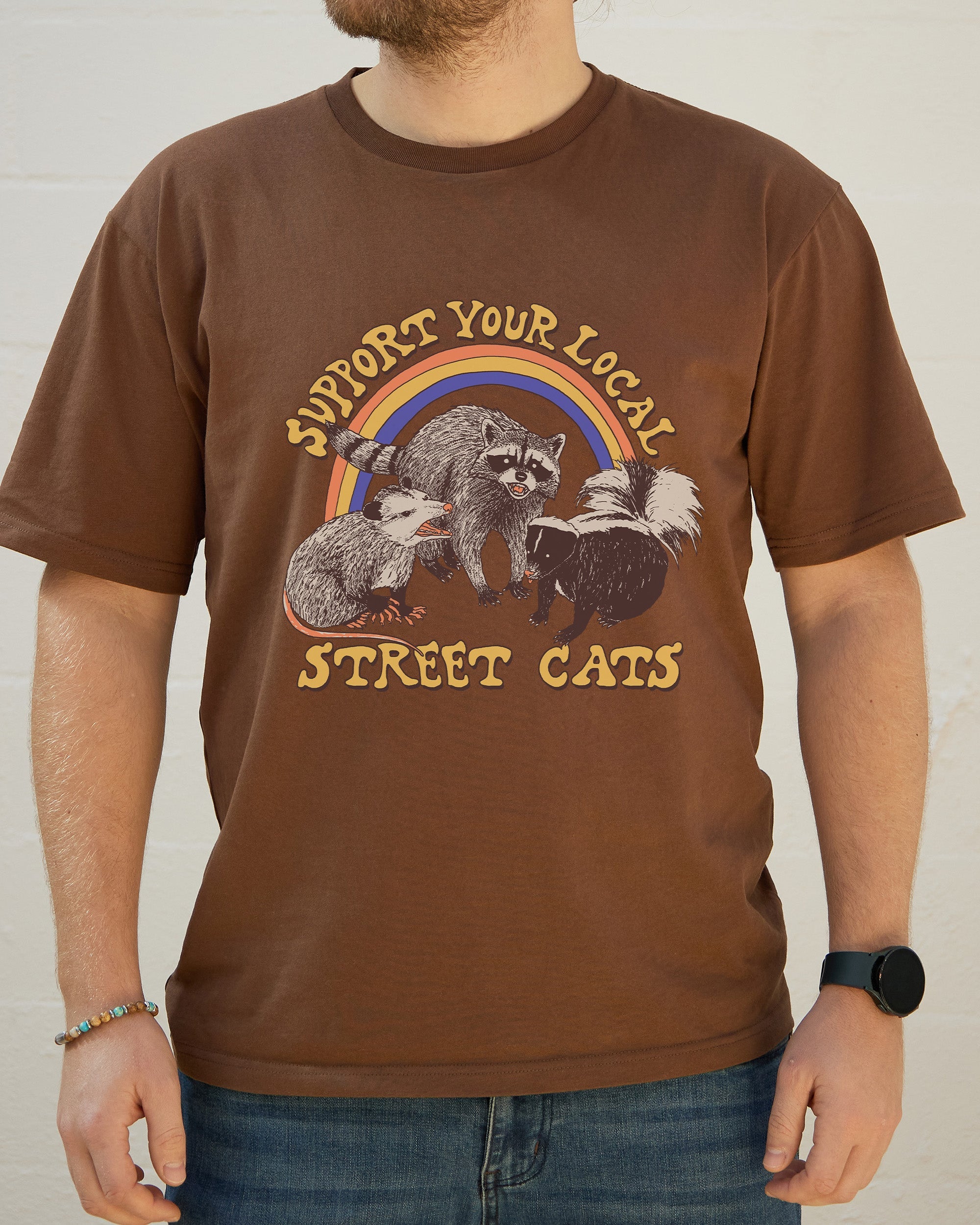 Street Cats T-Shirt Australia Online Brown
