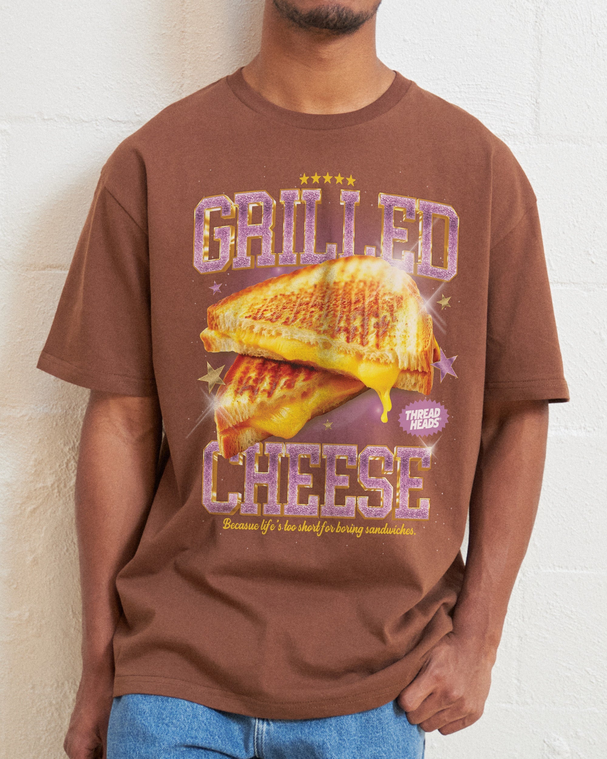 Grilled Cheese T-Shirt Australia Online Brown