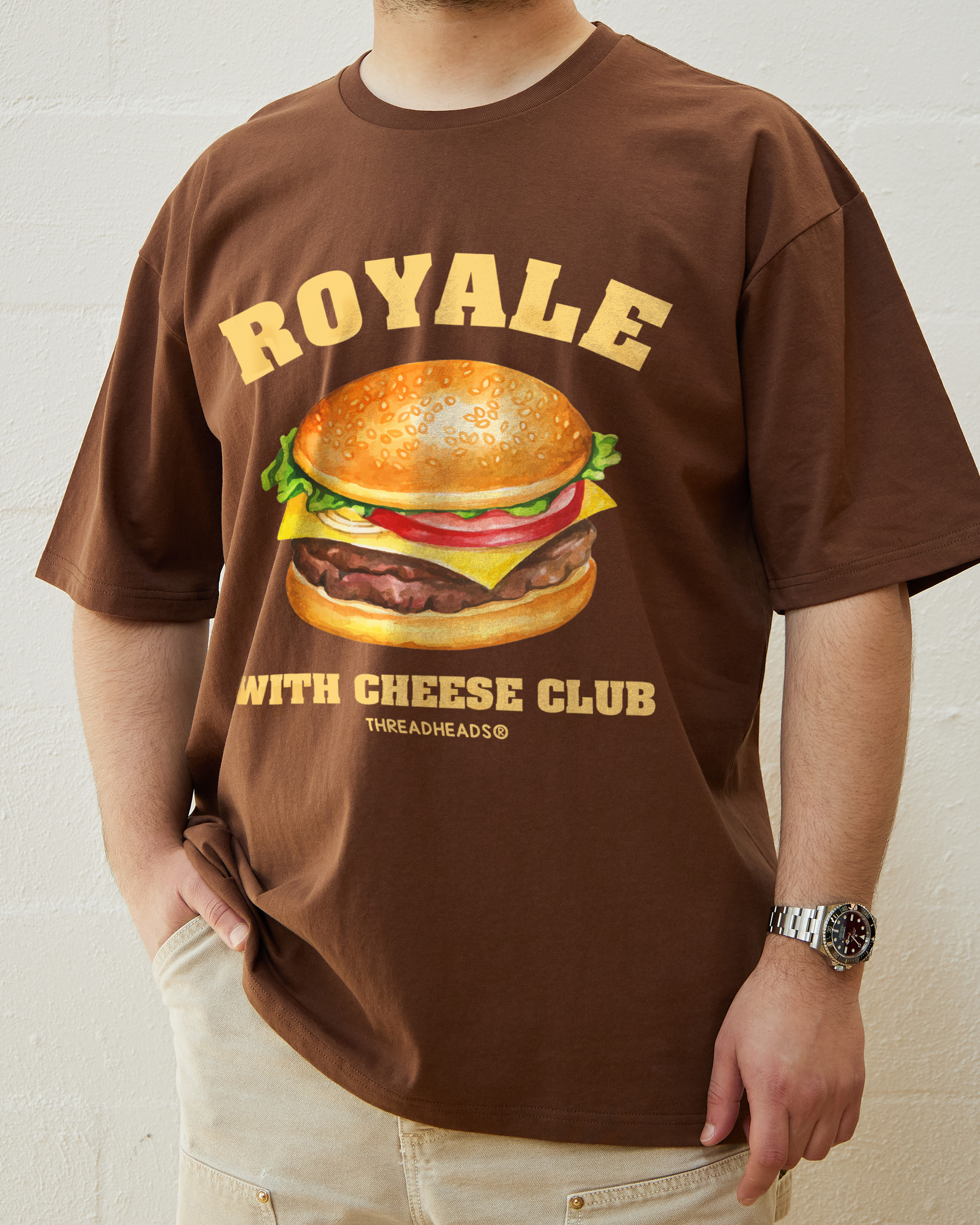Royale With Cheese T-Shirt Australia Online Brown