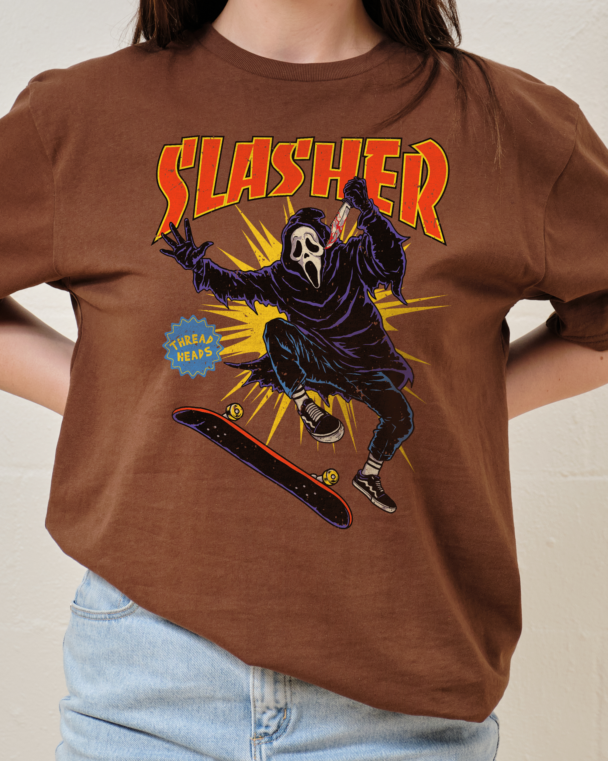 Slasher T-Shirt Australia Online #colour_brown