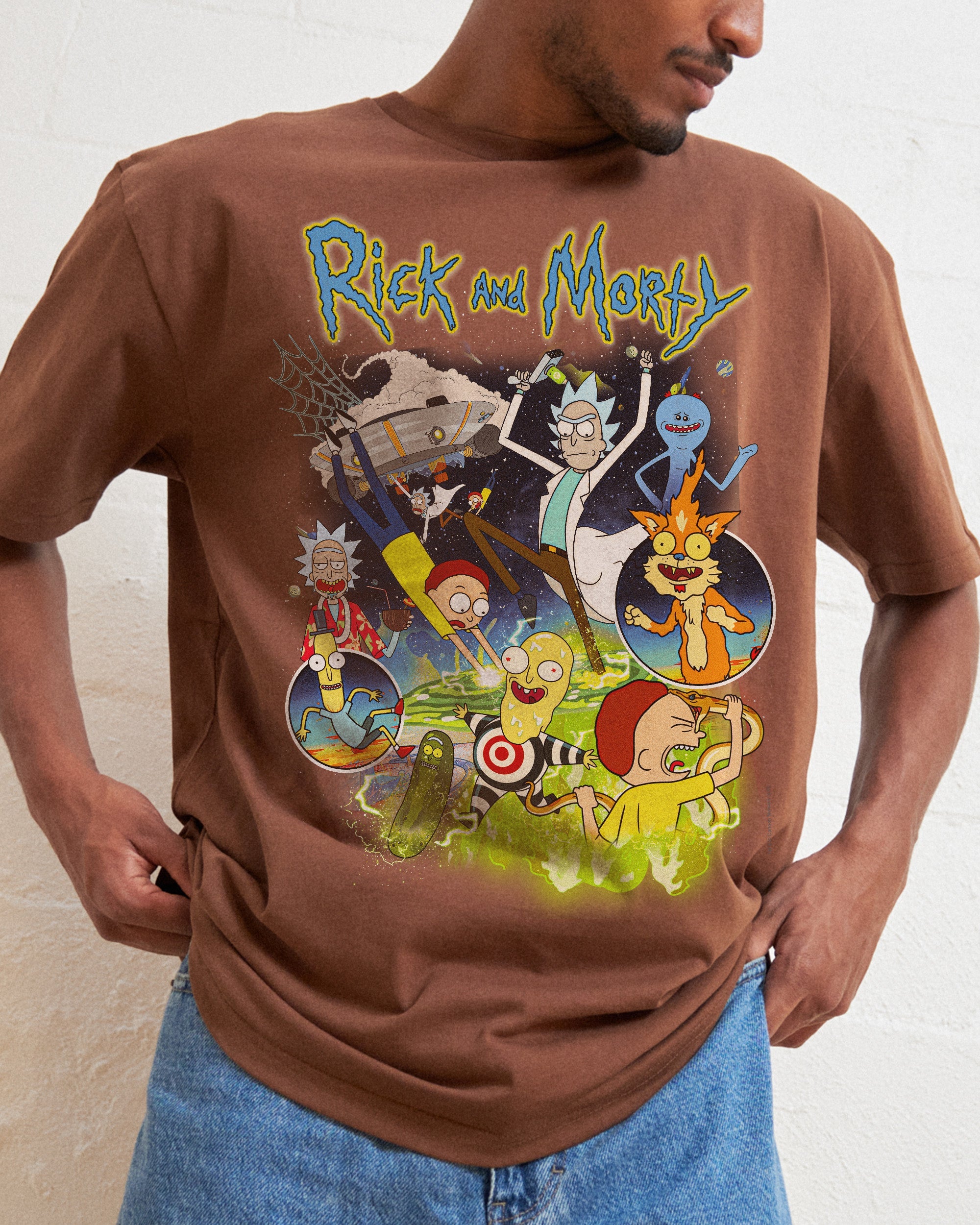 Rick and Morty Bootleg T-Shirt Australia Online Brown