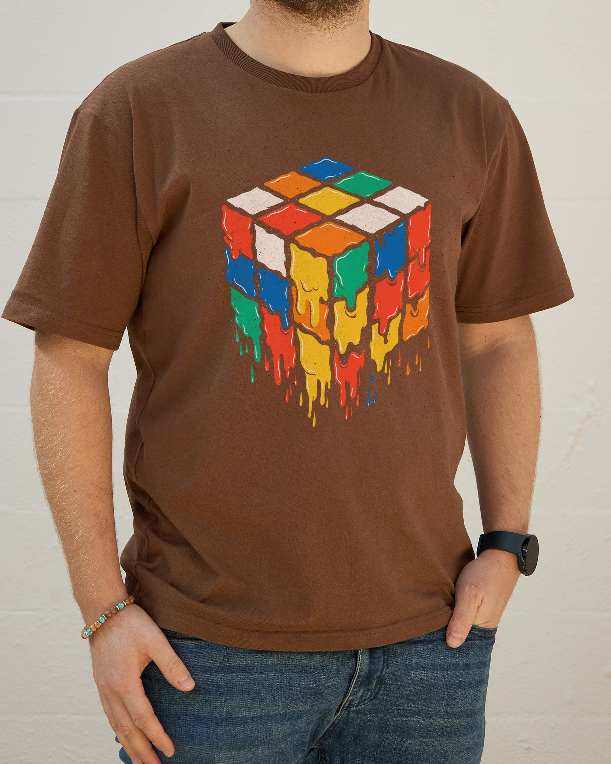 Rubik's Melt T-Shirt Australia Online Brown
