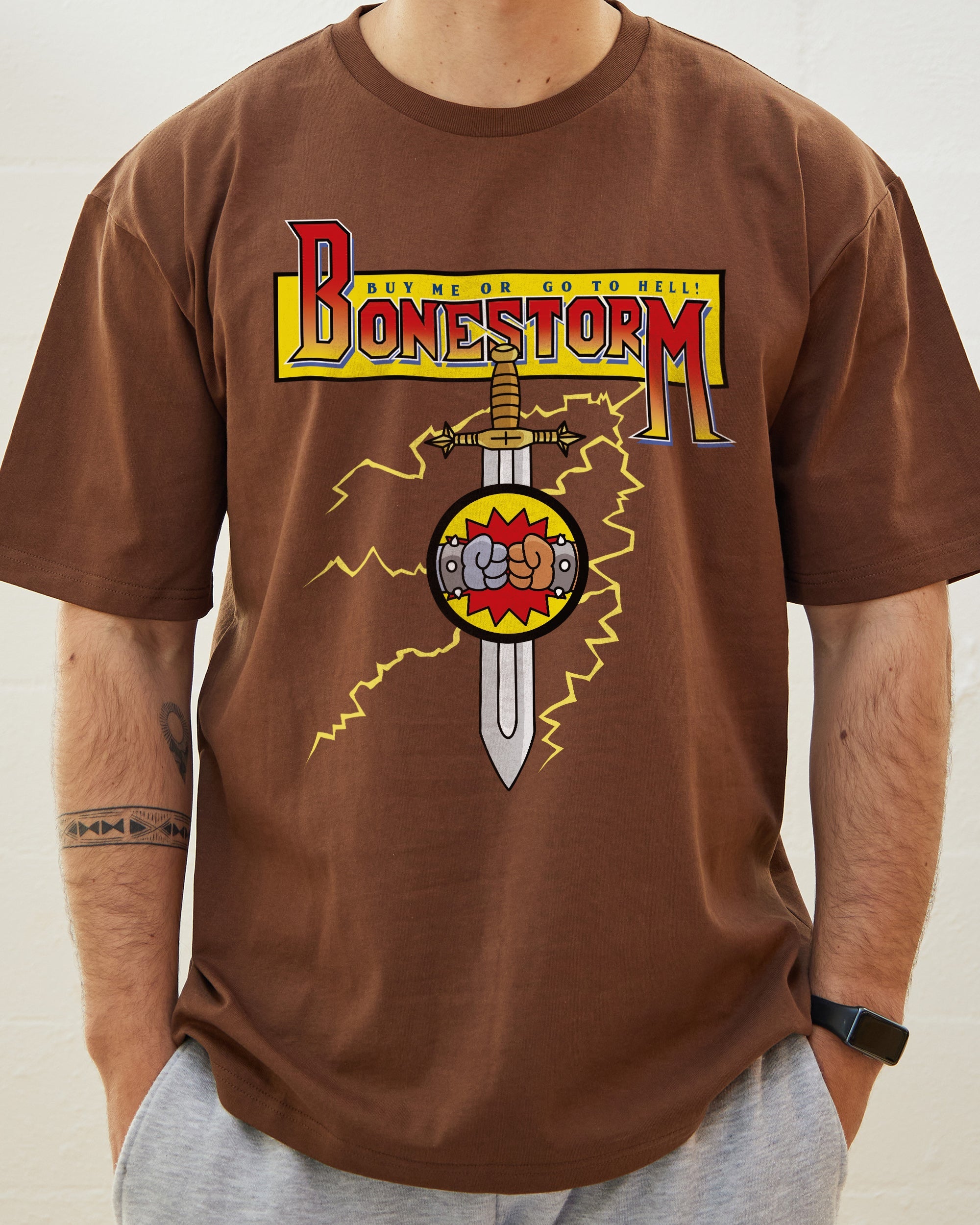 Bonestorm T-Shirt Australia Online Brown