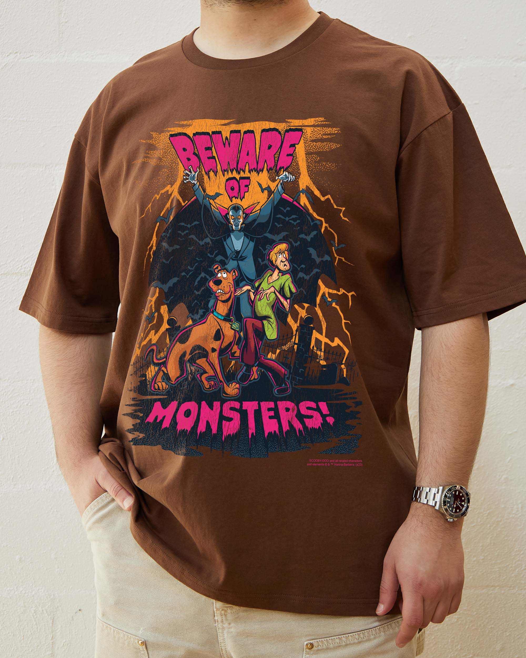 Beware of Monsters T-Shirt Australia Online Brown