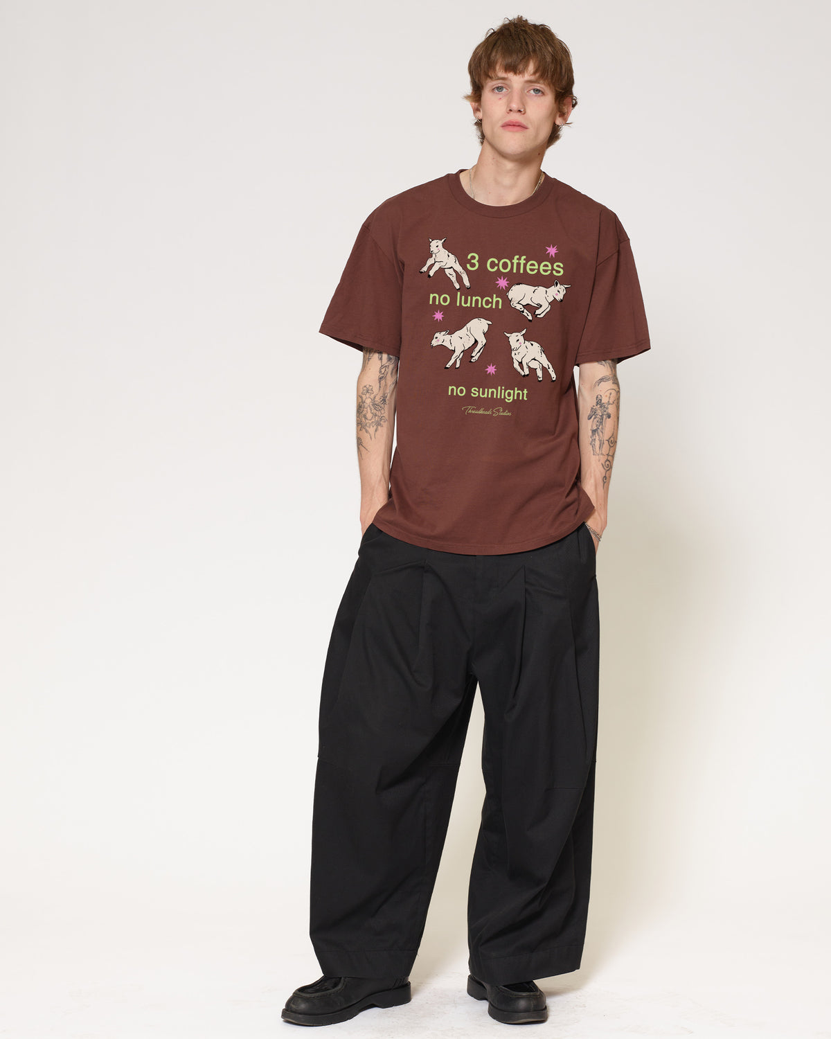 3 coffees Brown T-Shirt