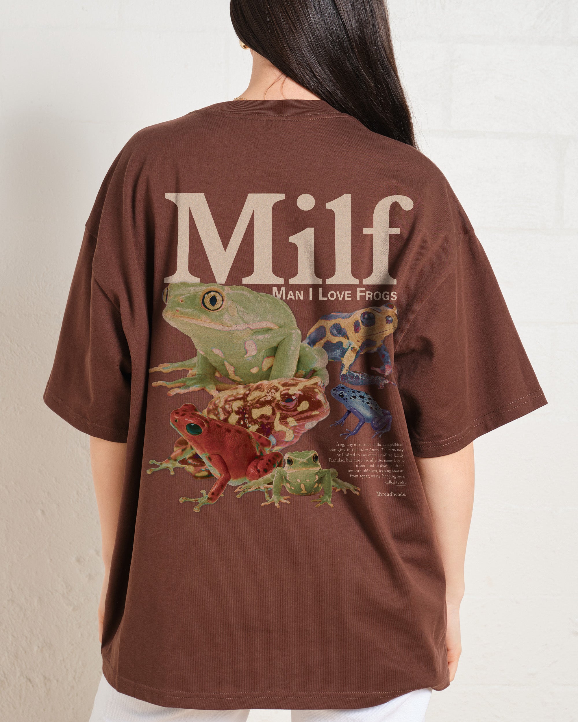 Man I Love Frogs Front and Back Oversized Tee