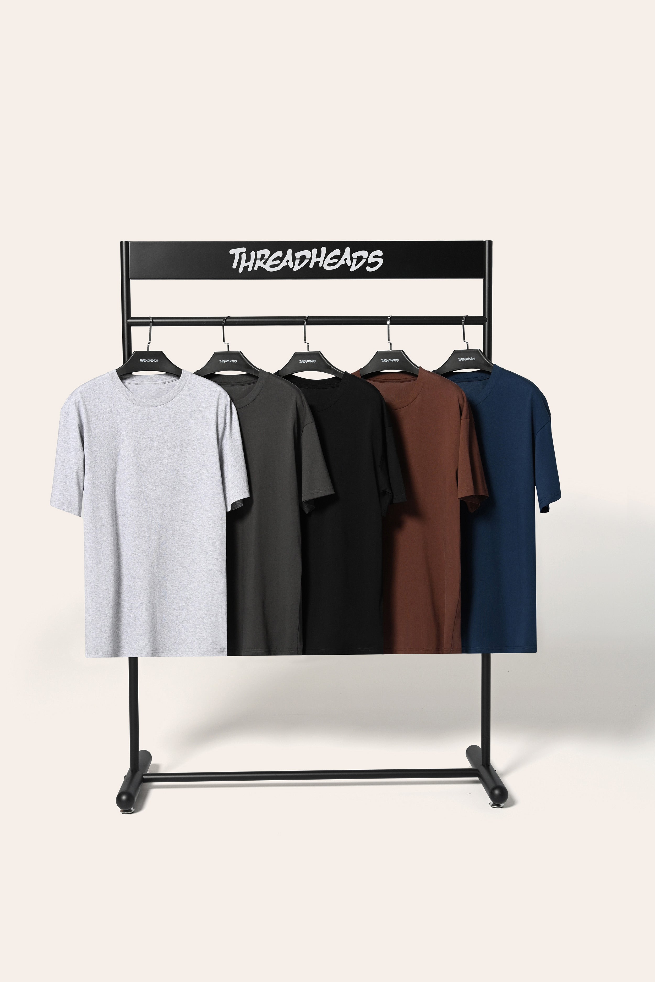 Classic Tee 5 Pack: Grey, Charcoal, Navy, Brown, Black