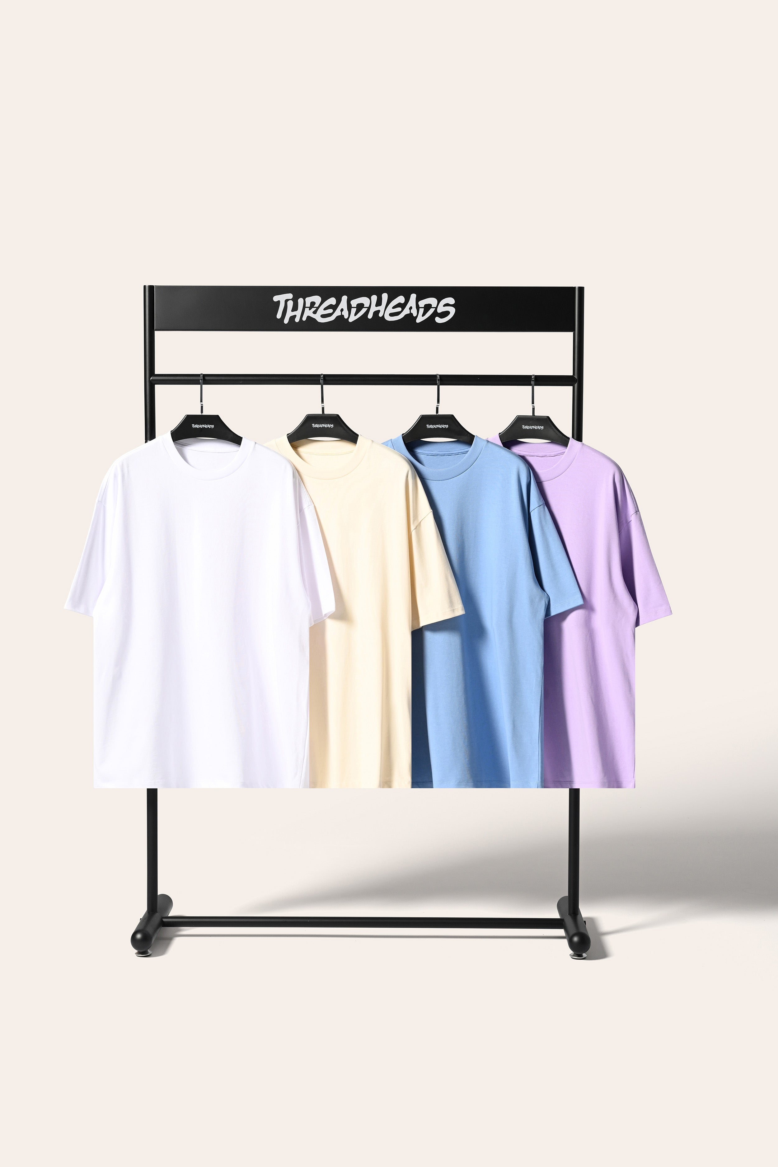 Oversized Tee 4 Pack: Powder Blue, Lilac, White, Natural
