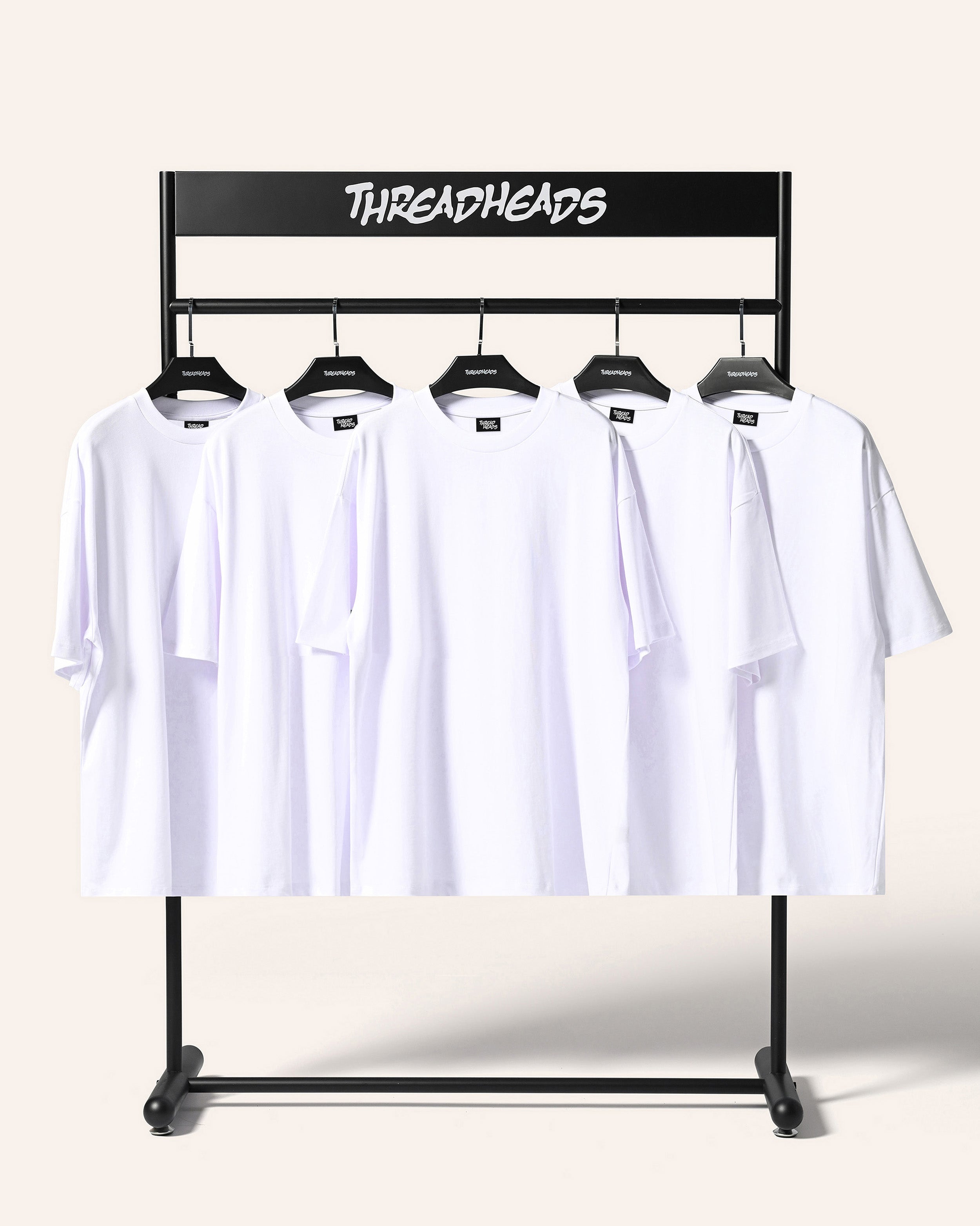 Oversized Tee 5 Pack: White | Threadheads USA