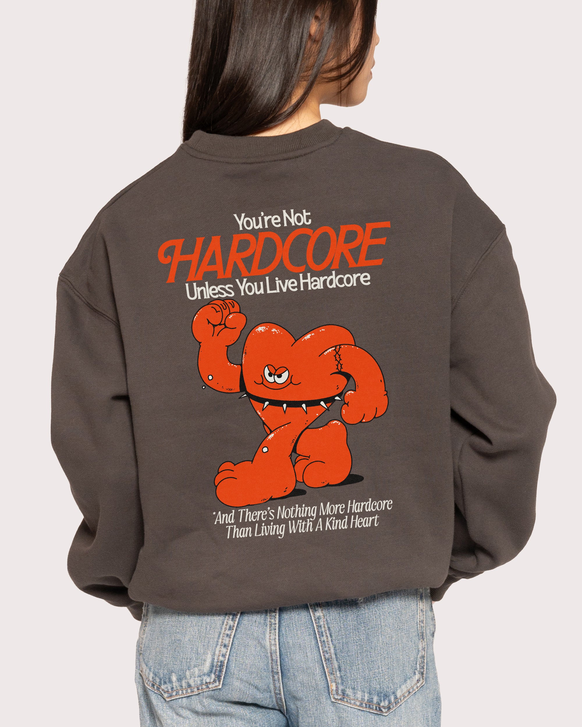 Hardcore Heartcore Charcoal Sweatshirt