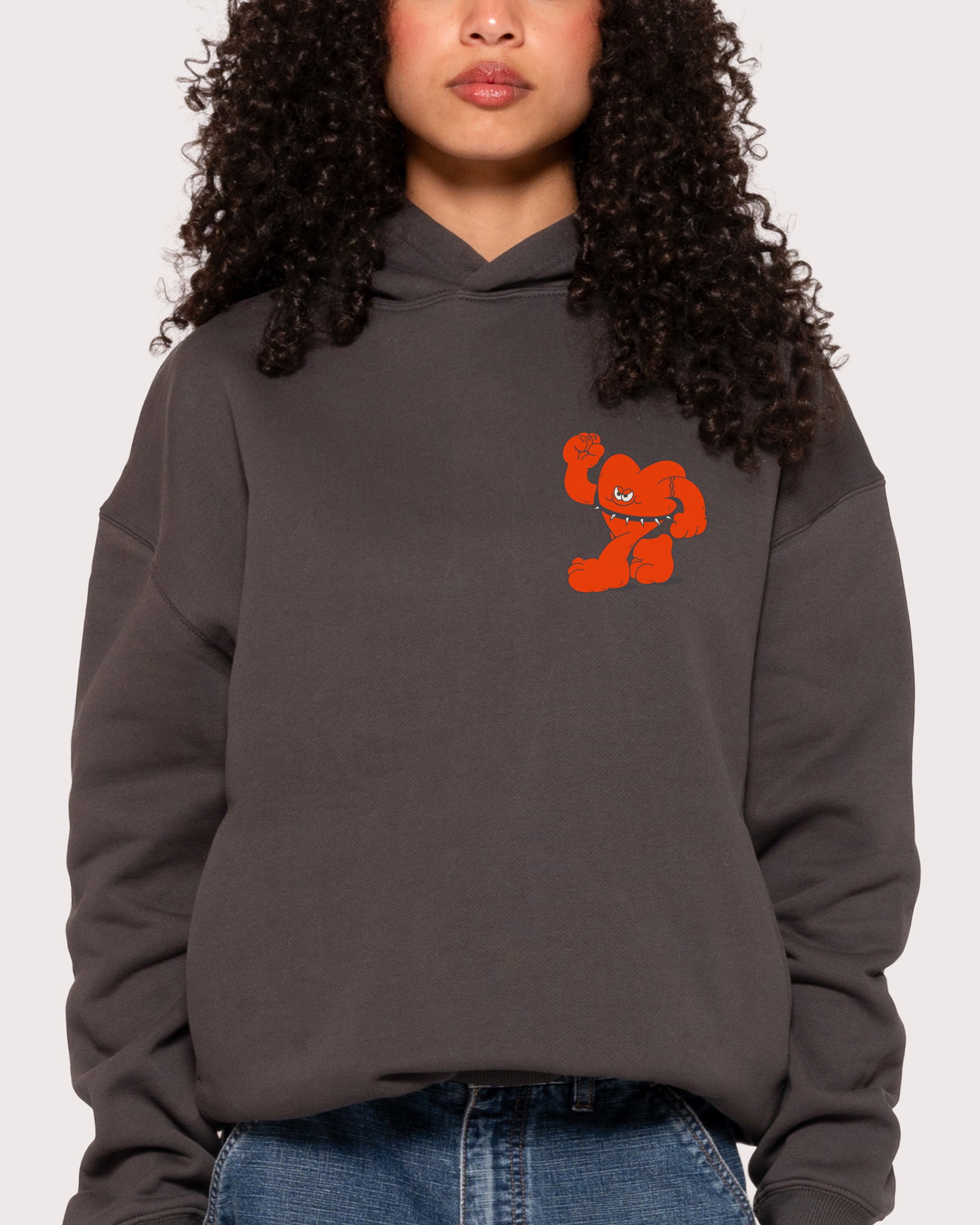 Hardcore Heartcore Charcoal Hoodie