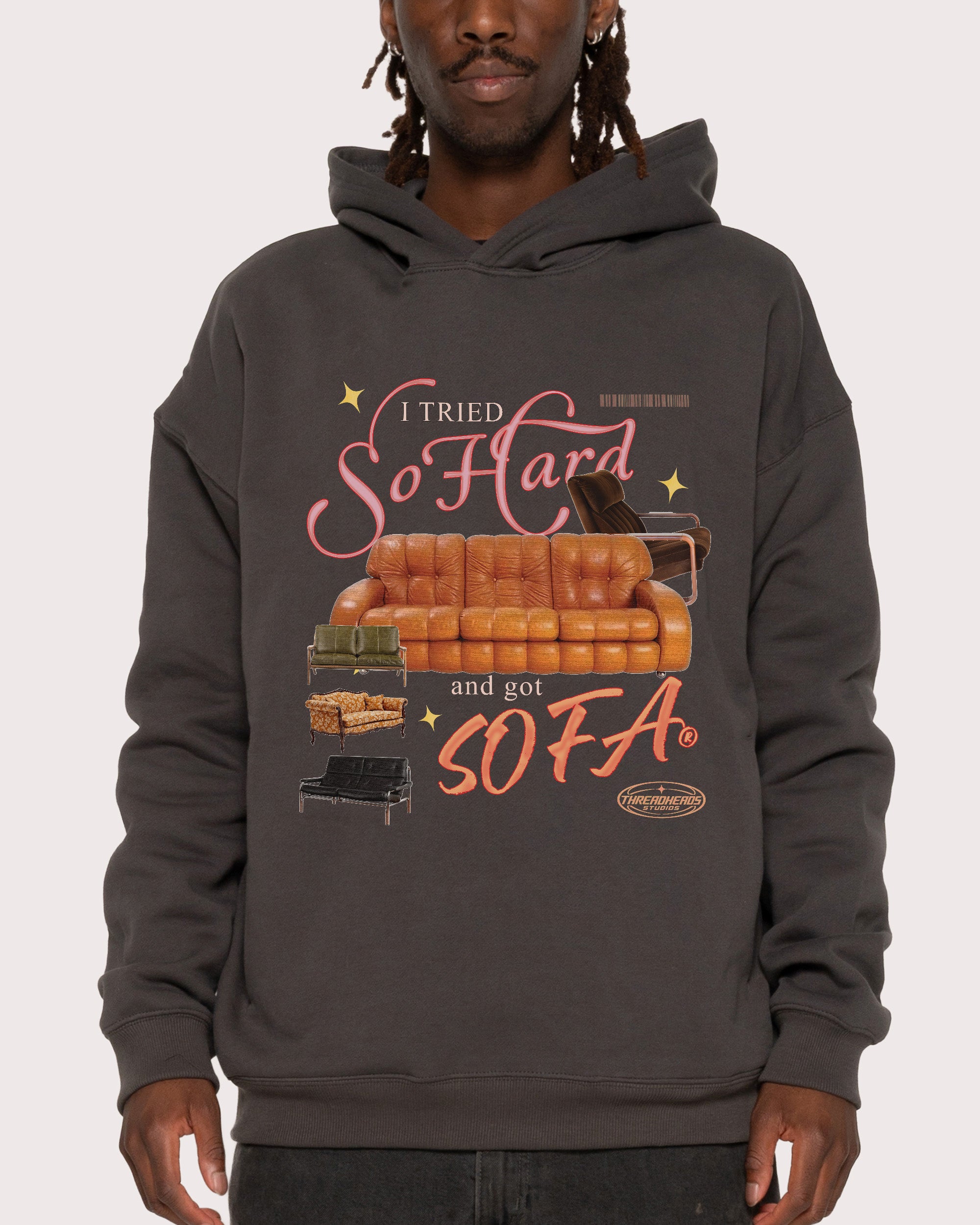 I Tried So Hard and Got Sofa Charcoal Hoodie