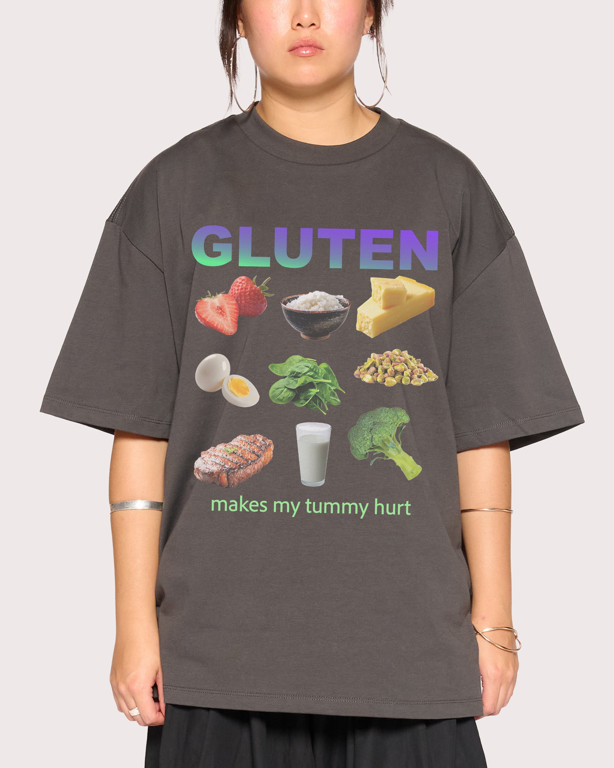 Gluten Starter Pack Charcoal Oversized Tee