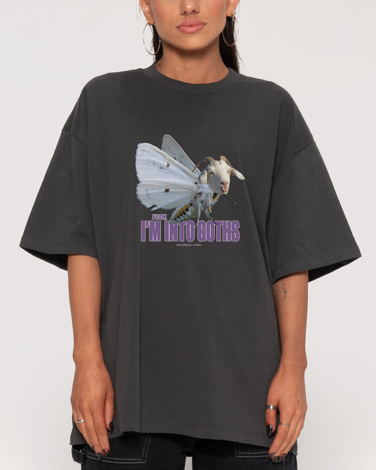 I’m Into Goths Charcoal Oversized Tee