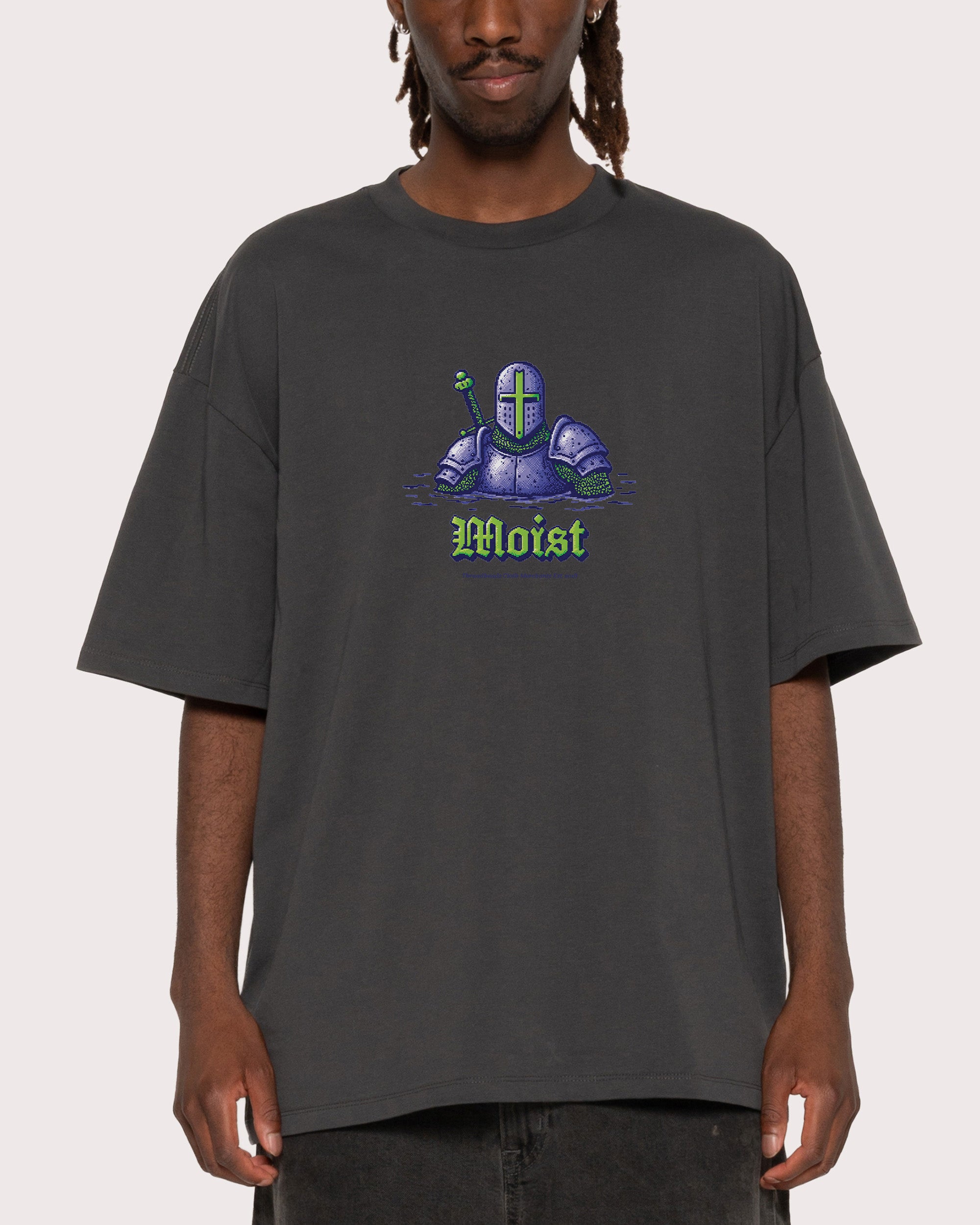 Moist Knight Charcoal Oversized Tee